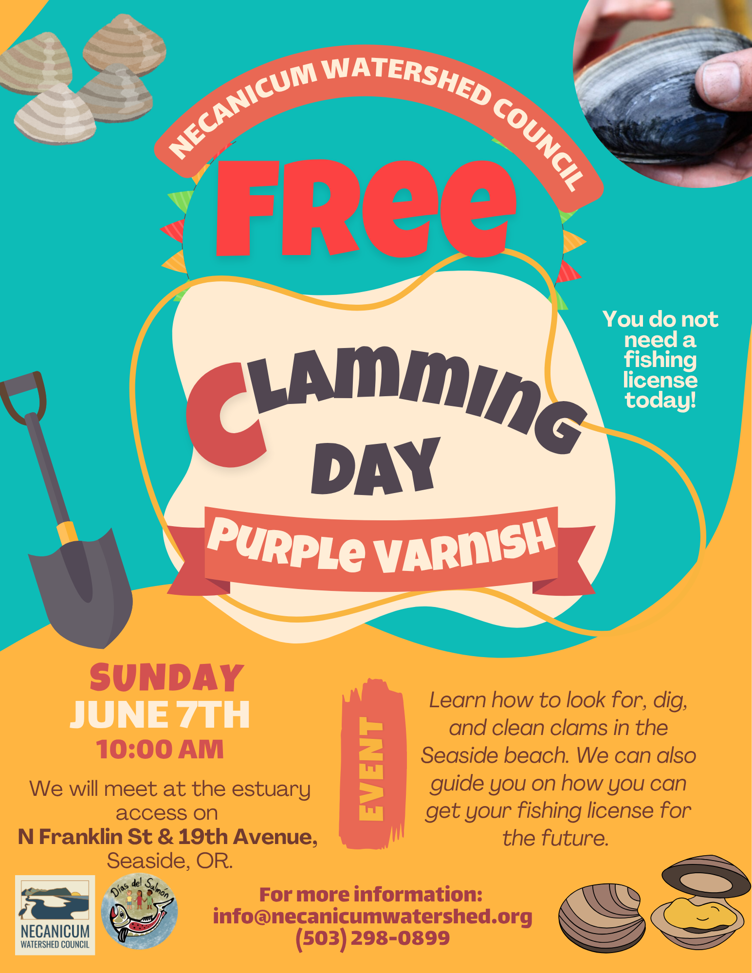 Free Clamming Day with the Necanicum Watershed Council