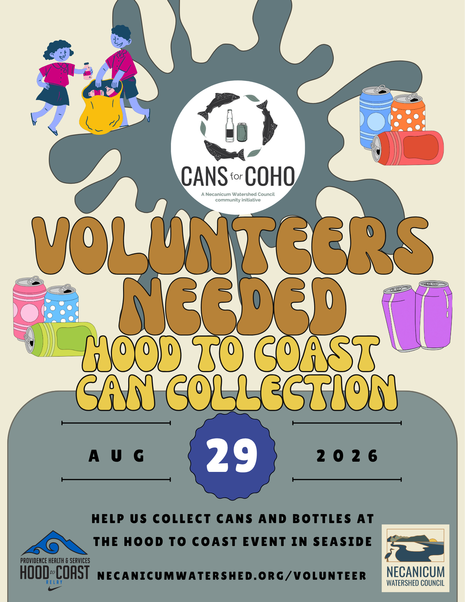 Hood to Coast Cans for Coho