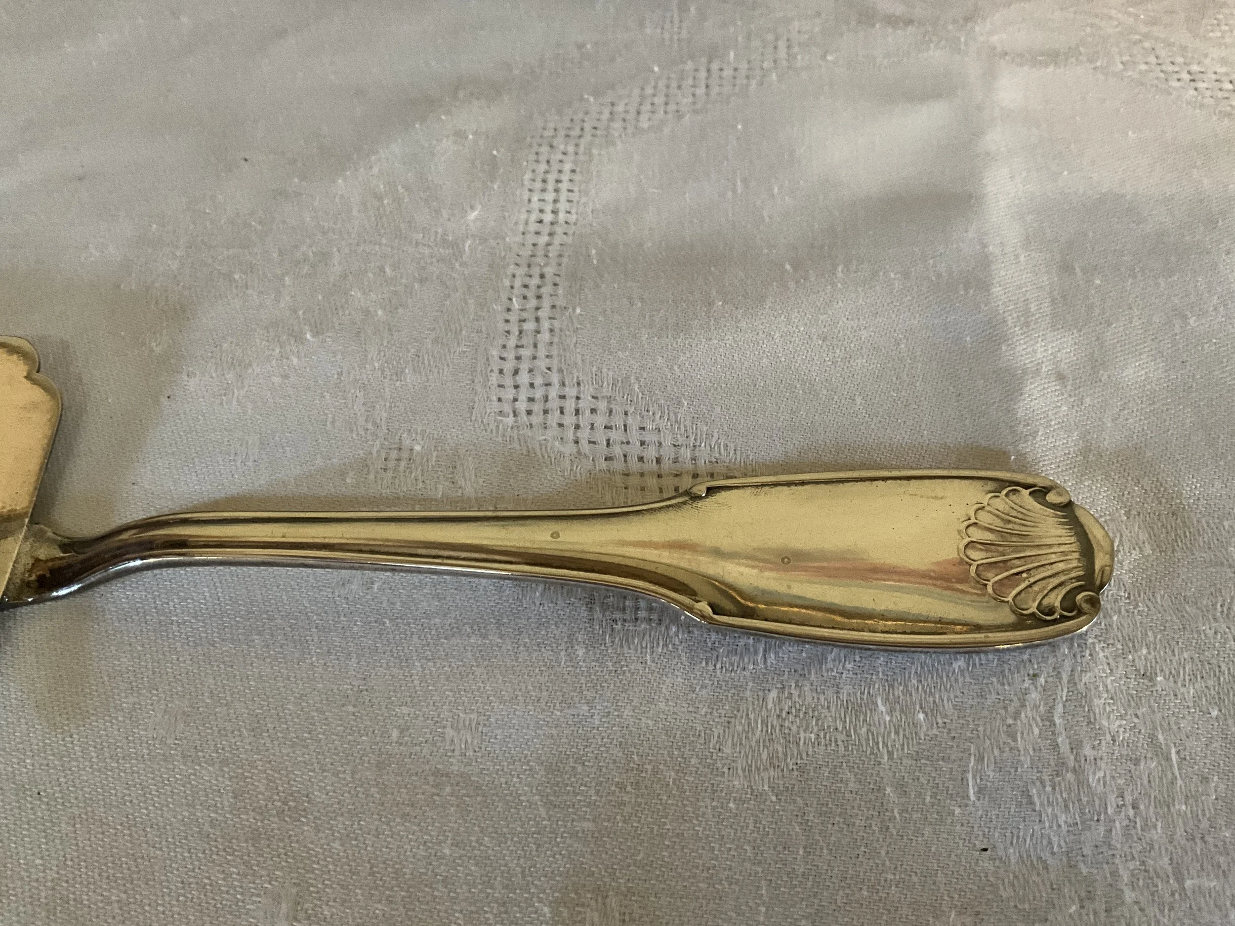 Lucullus Antiques French Antique Belle Epoque Plated Silver Tart Server