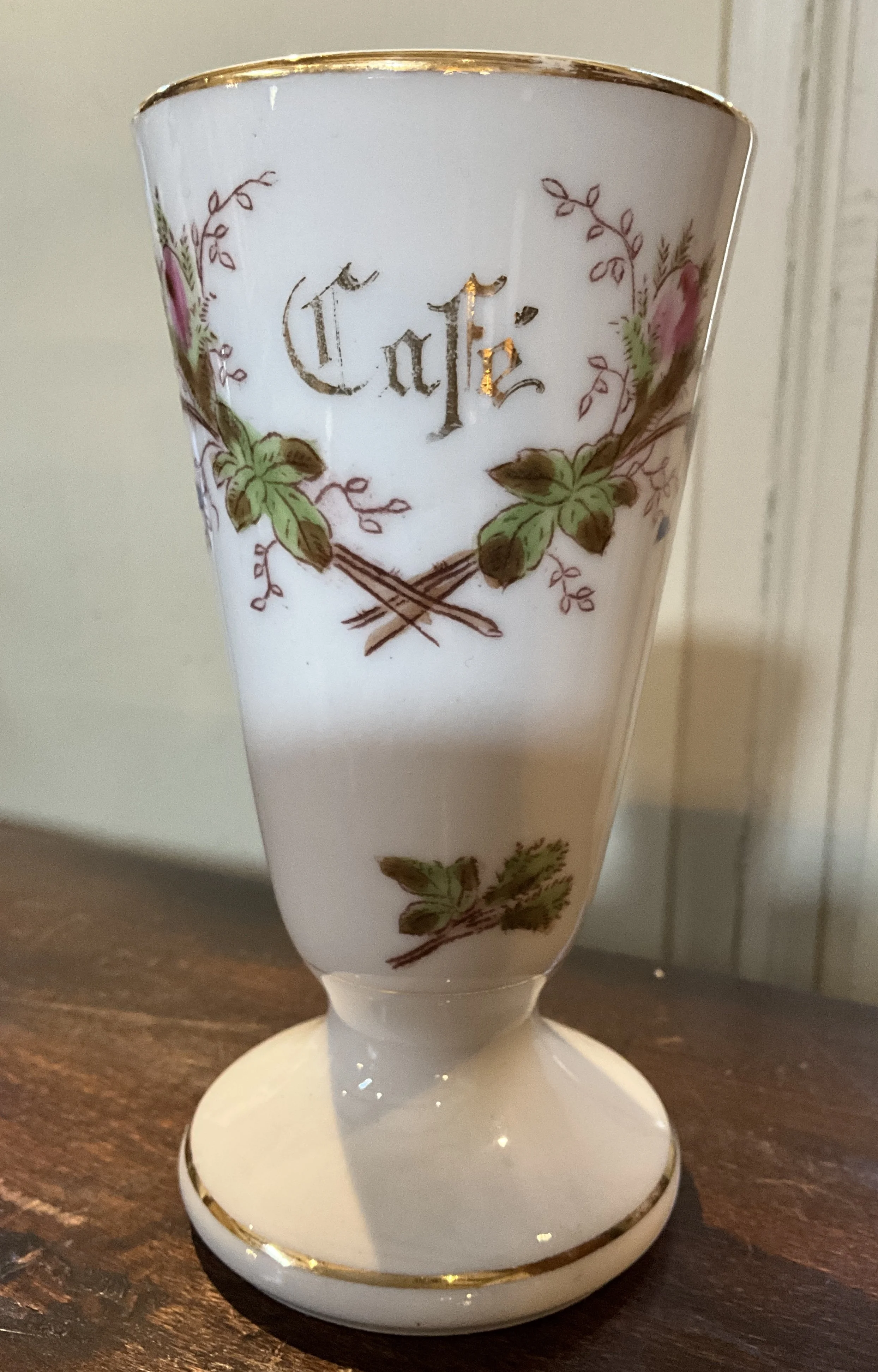 Lucullus Antiques French Antique Belle Epoque Porcelain Mazagrans, Pair