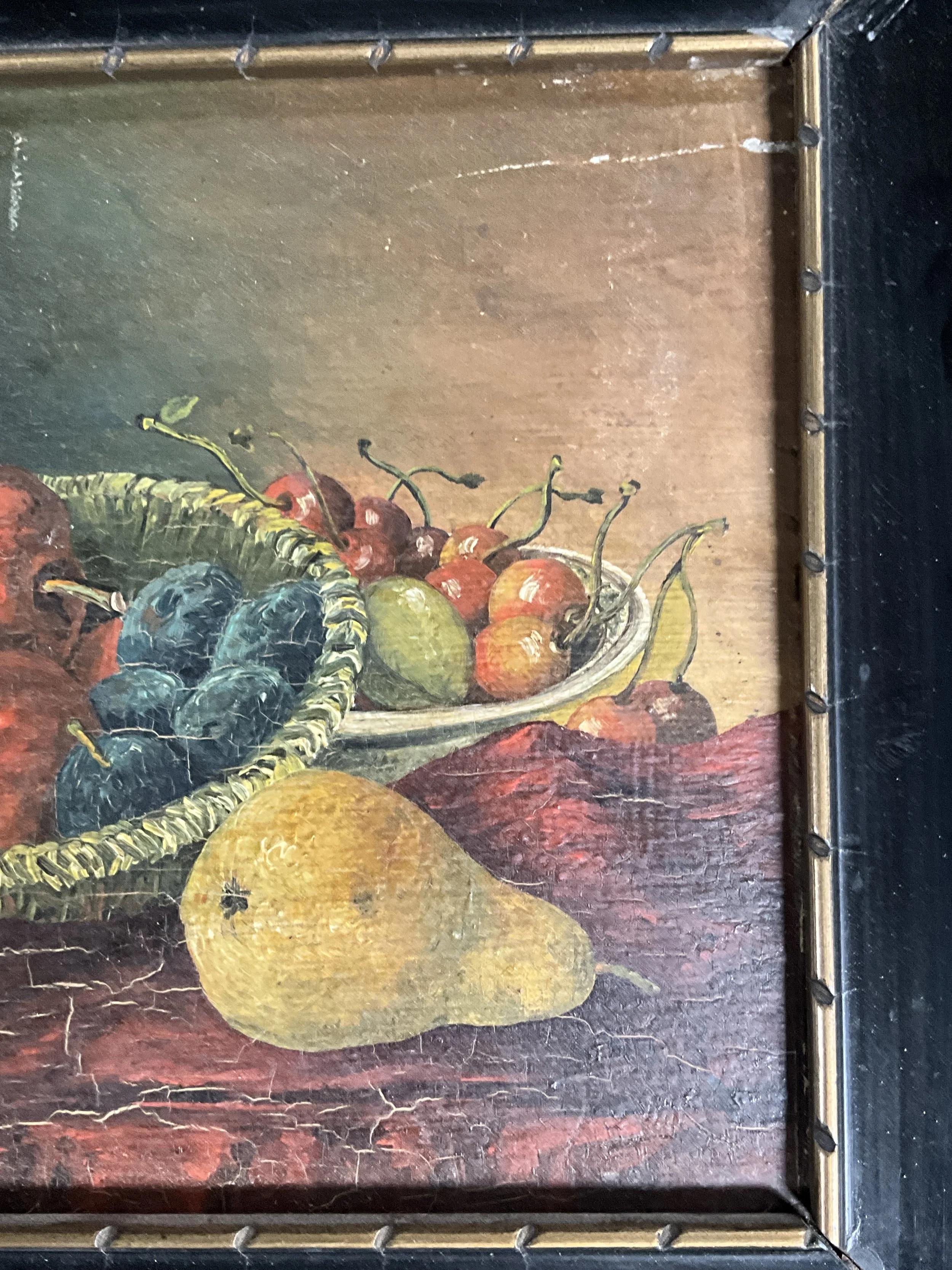 Lucullus Antiques Continental Antique 19th Century Oil Still Life Painting