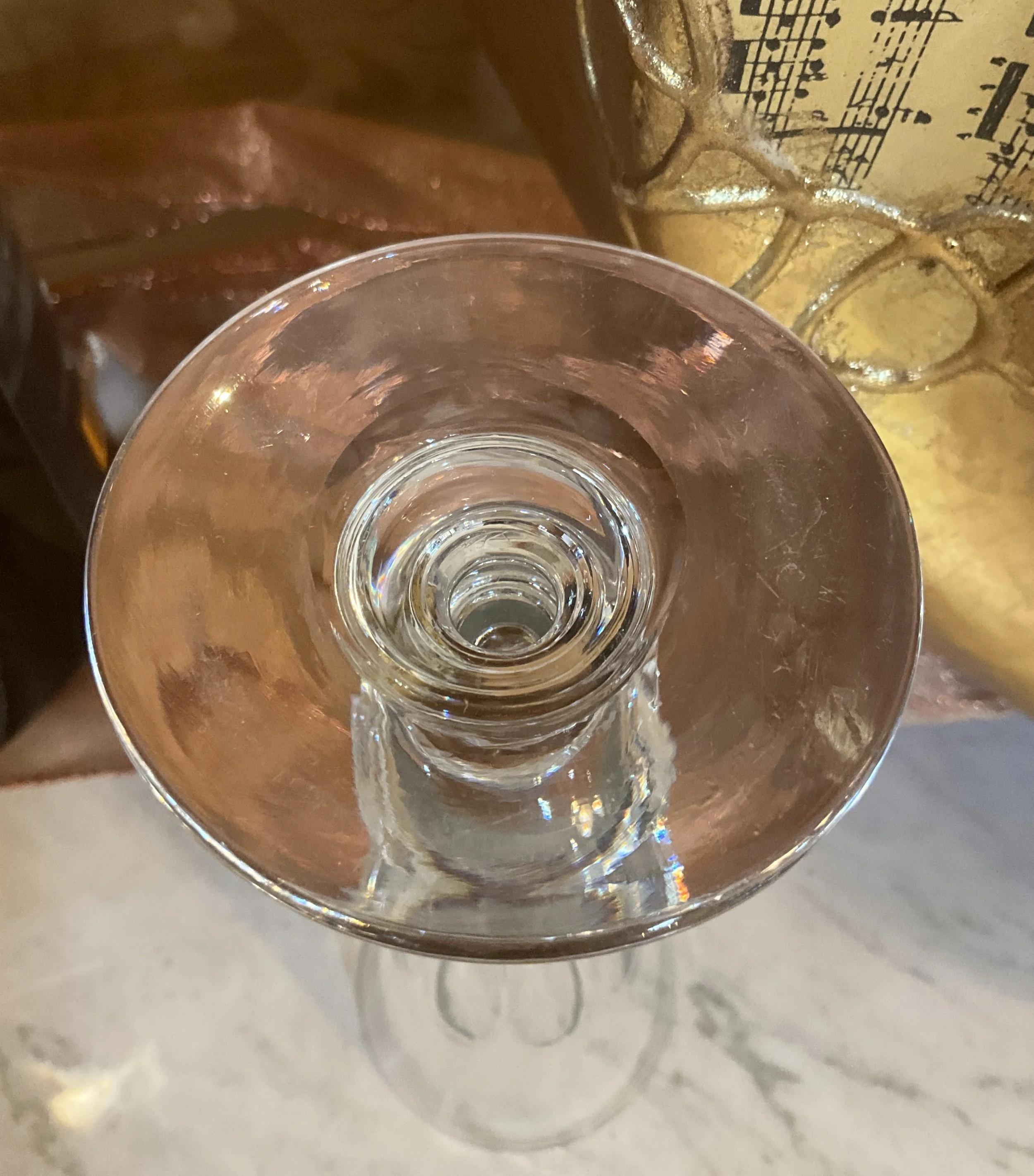 Lucullus Antiques French Antique 19th Century Crystal Flutes, Set of Twelve