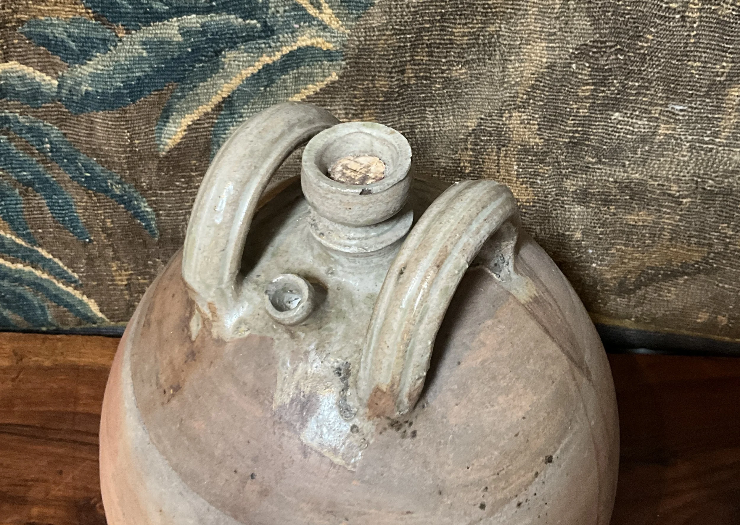 Lucullus Antiques French Antique 19th Century Pottery Oil Jug