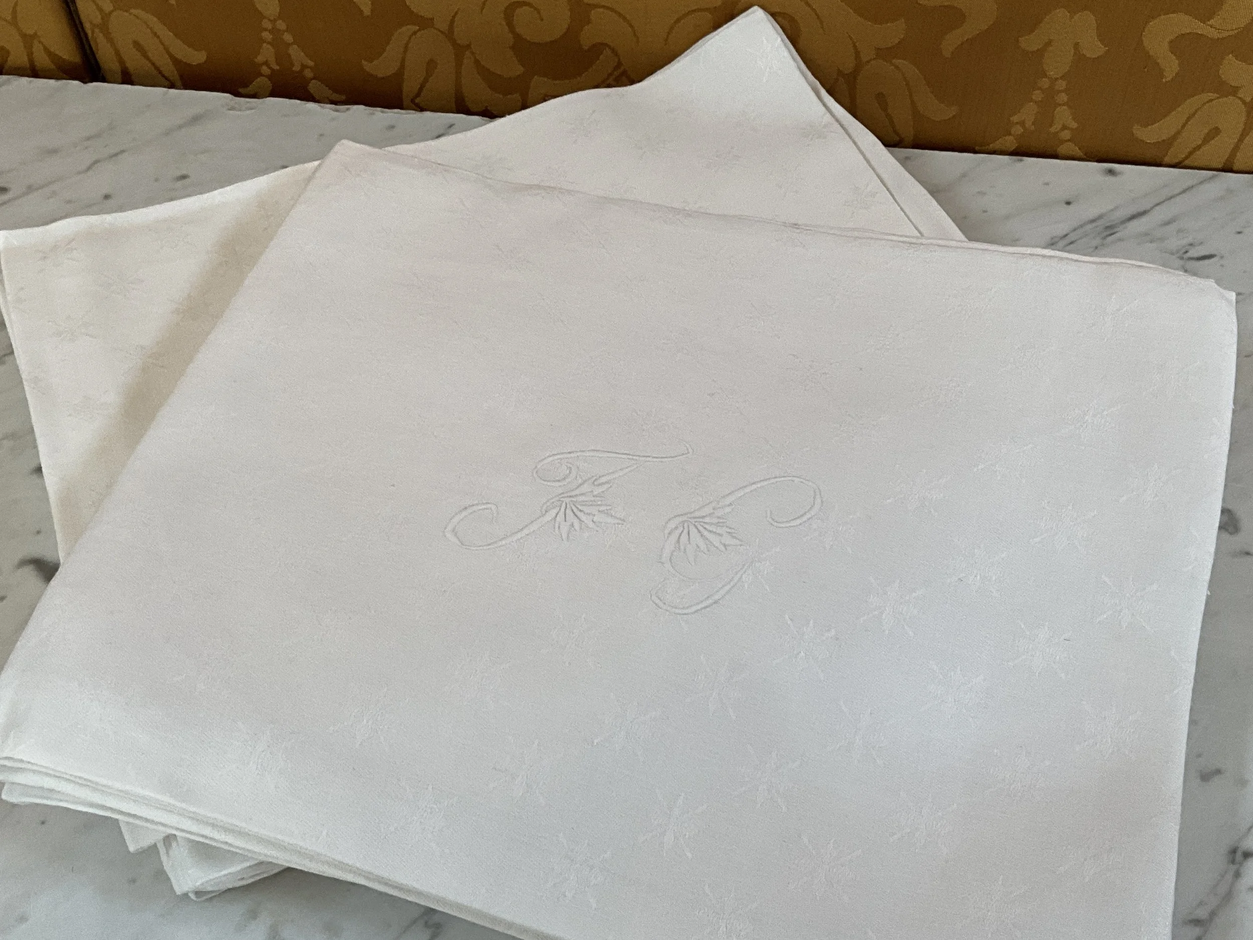 Lucullus Antiques French Antique Belle Epoque Dinner Napkins