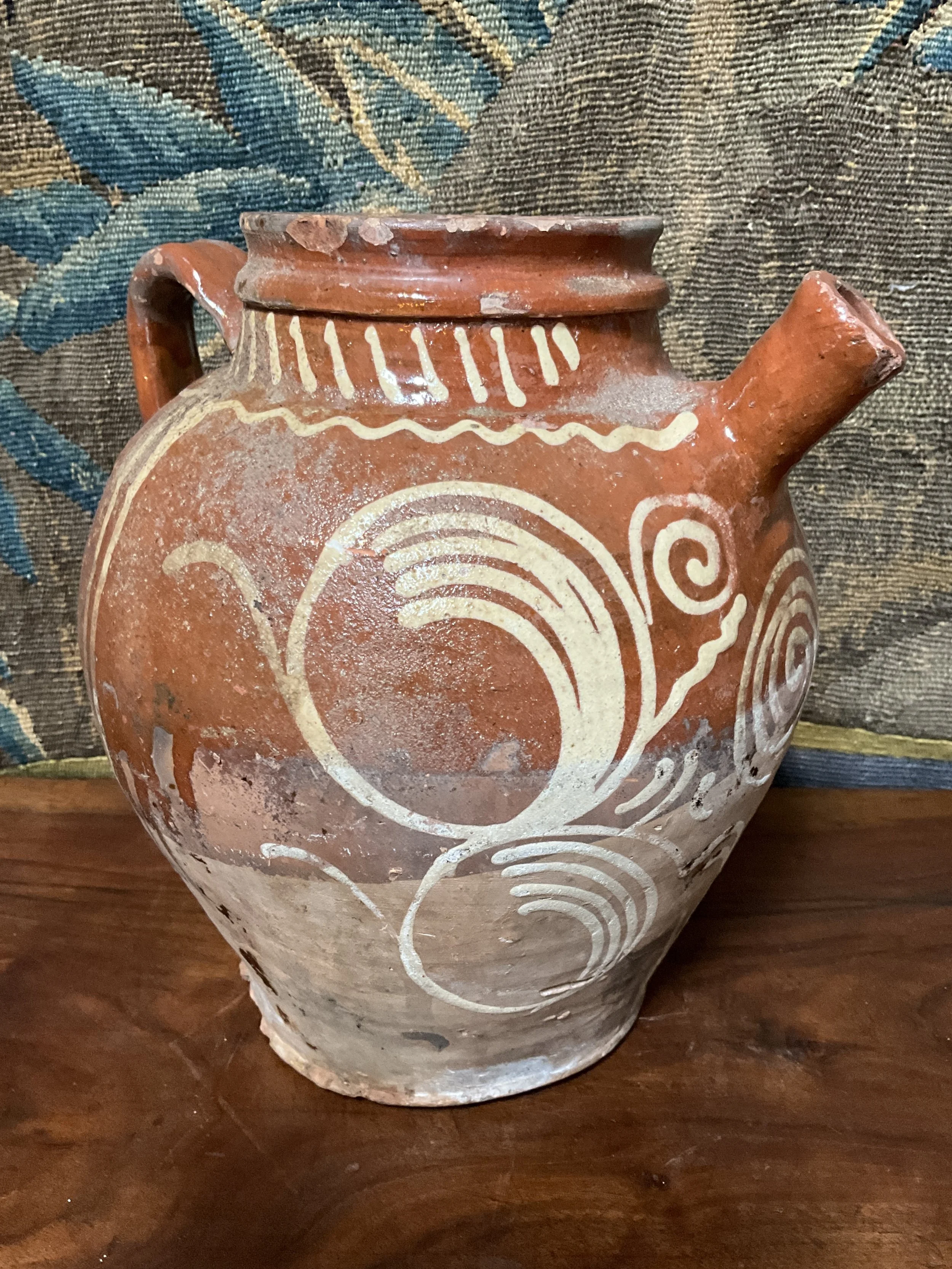 Lucullus Antiques French Antique 19th Century Pottery Jug