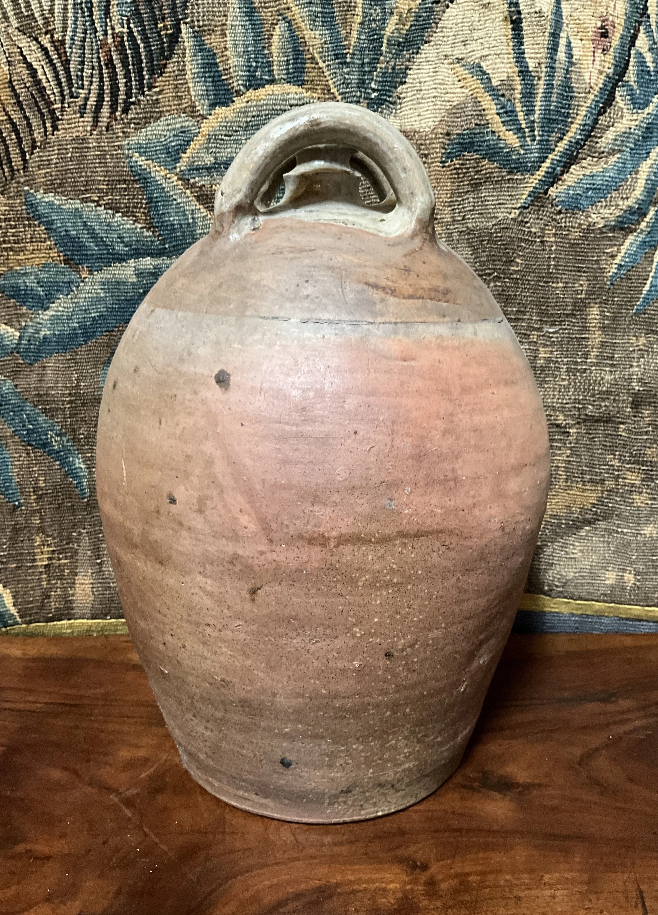 Lucullus Antiques French Antique 19th Century Pottery Oil Jug