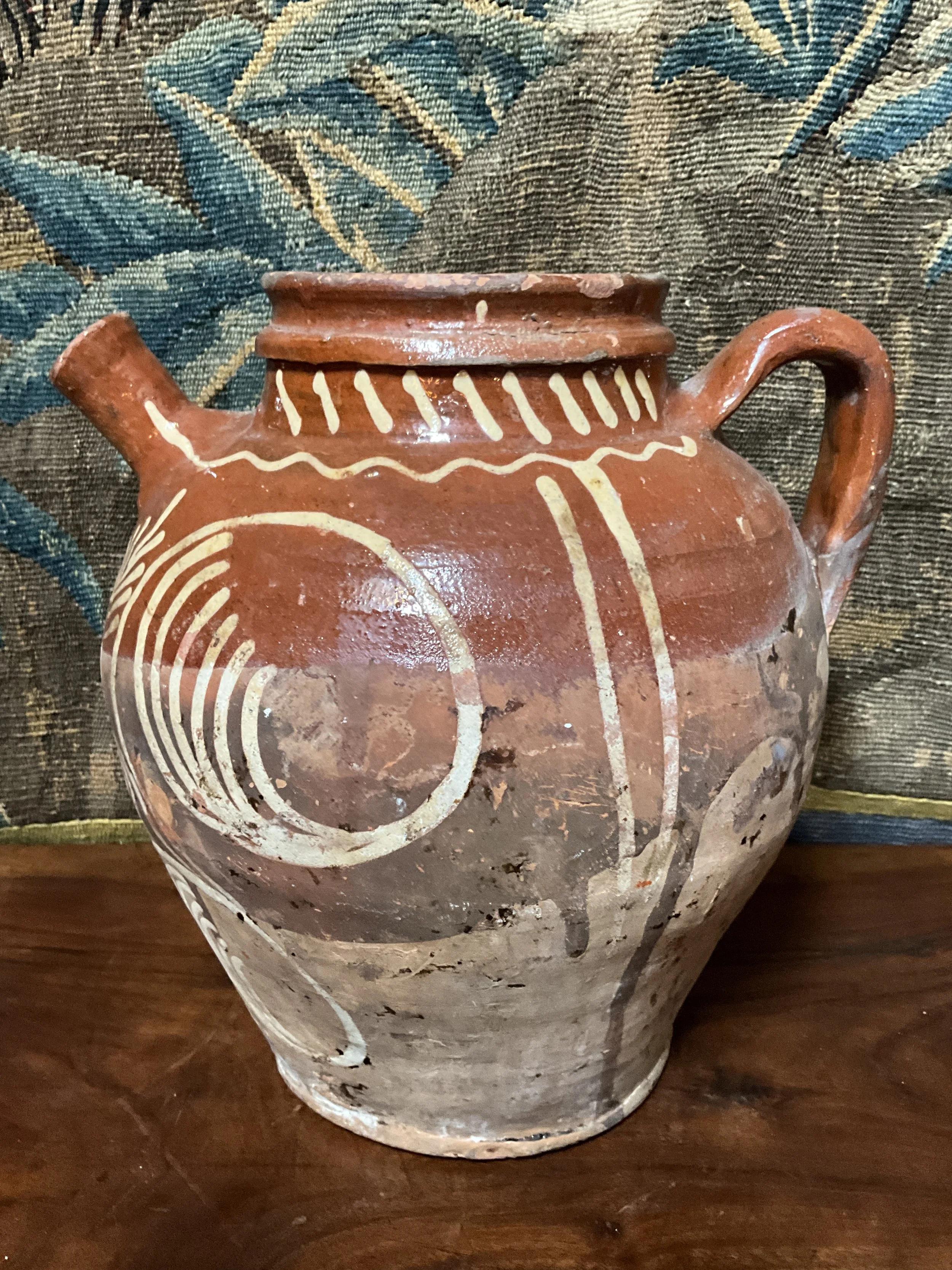 Lucullus Antiques French Antique 19th Century Pottery Jug