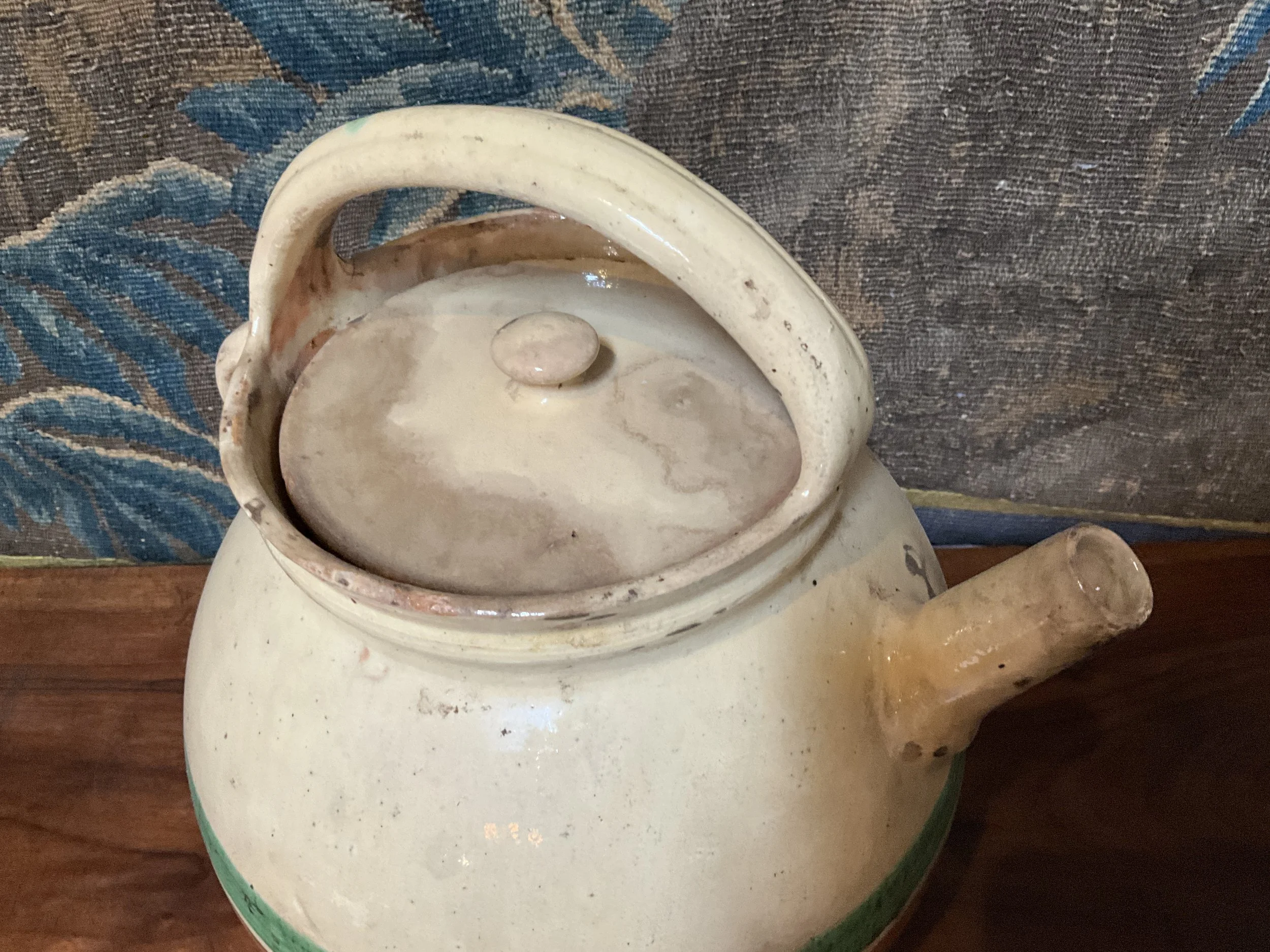 Lucullus Antiques French Antique 19th Century Pottery Lidded Jug