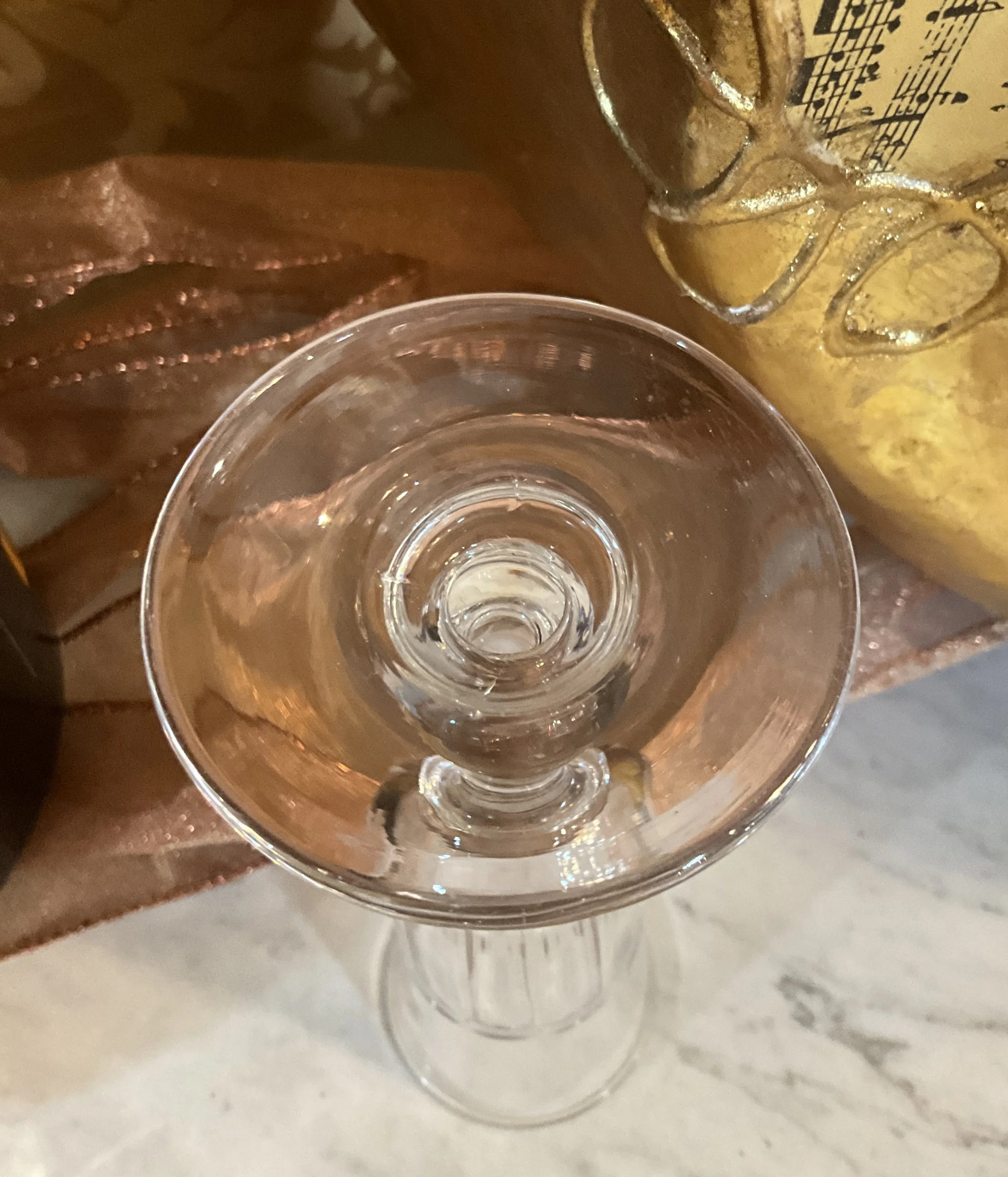 Lucullus Antiques French Antique 19th Century Crystal Flutes, Set of Eight