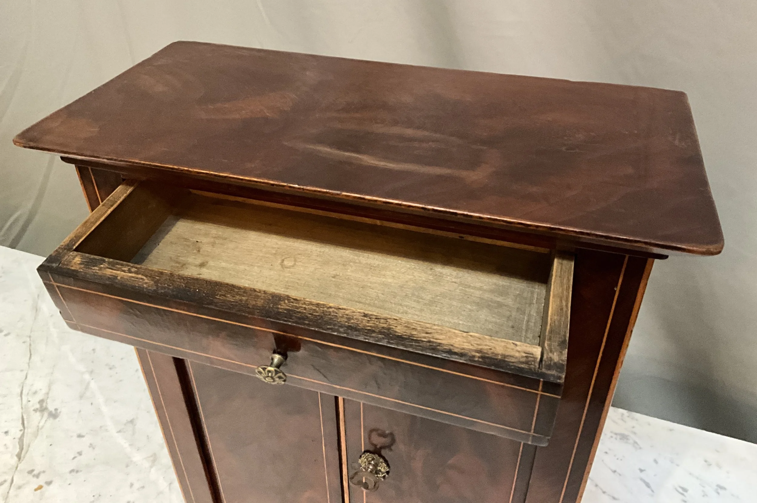 Lucullus Antiques French Antique 19th Century Charles X Petite Mahogany Cabinet