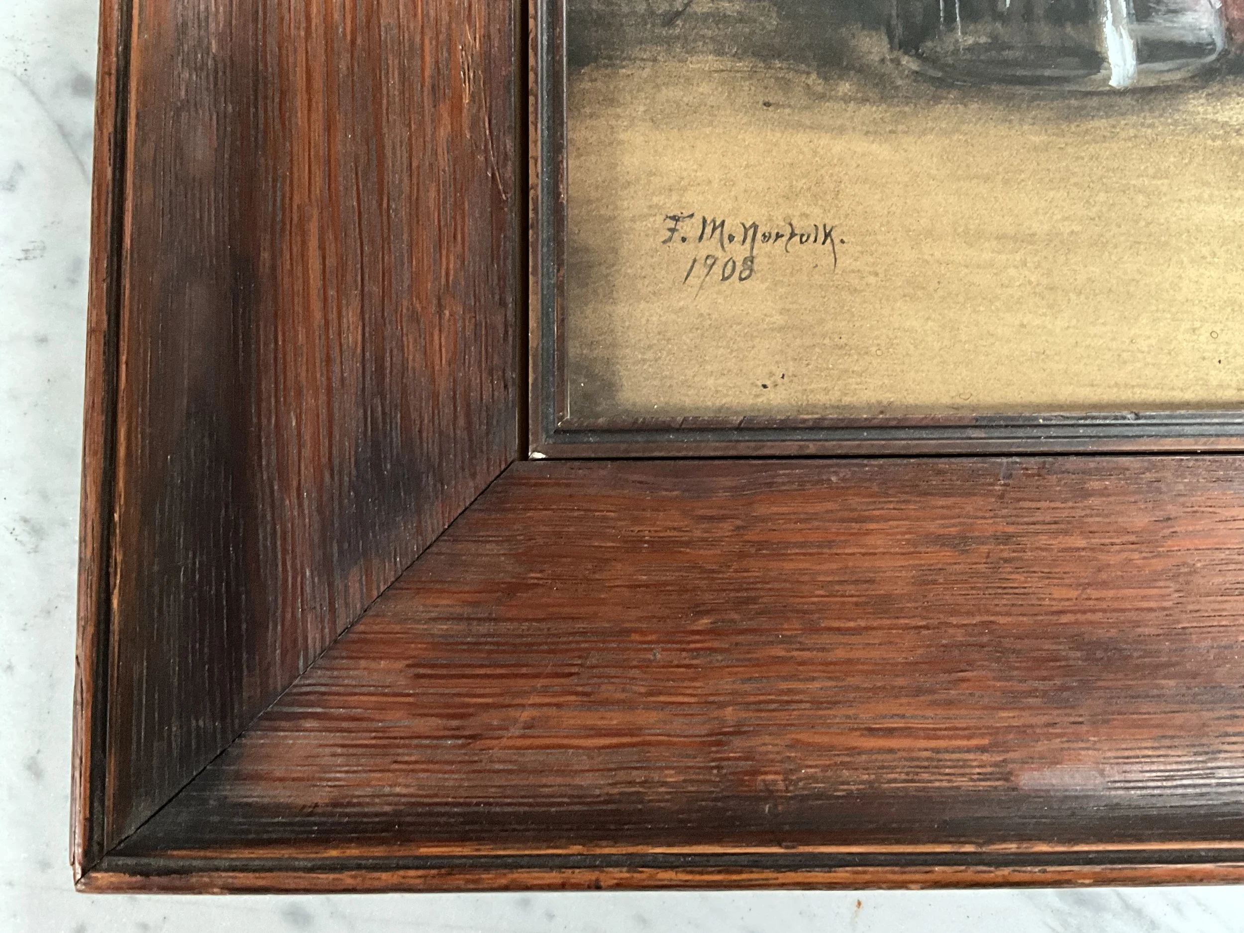 Lucullus Antiques English Antique Early 20th Century Pastel Still Life Painting