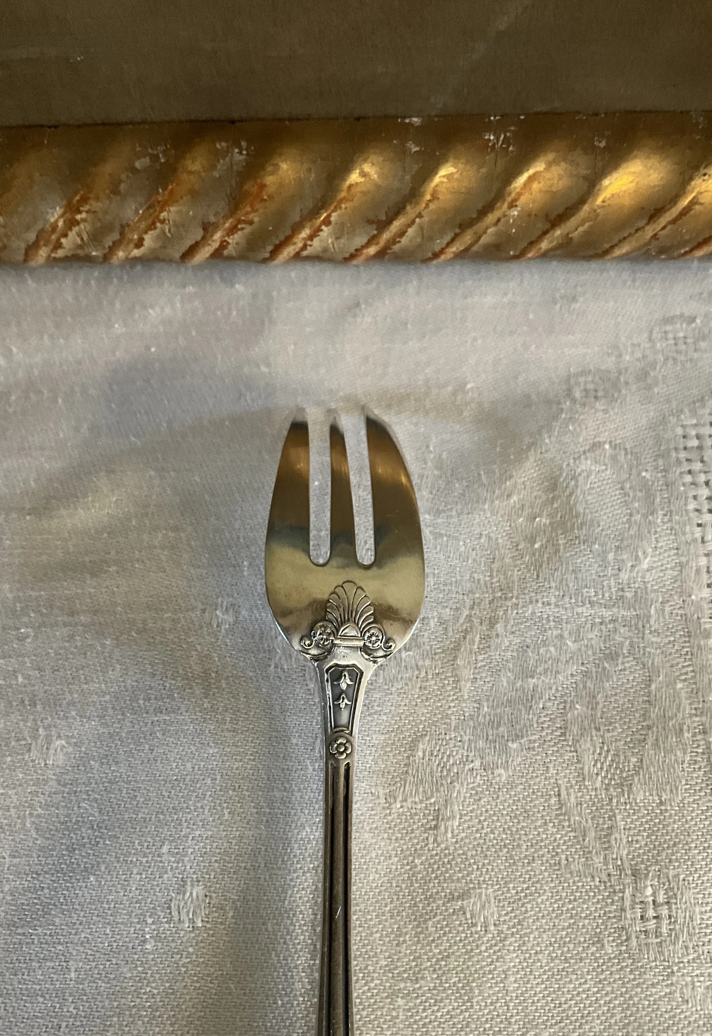 Lucullus Antiques French Antique Belle Epoque Plated Silver Cake Knives