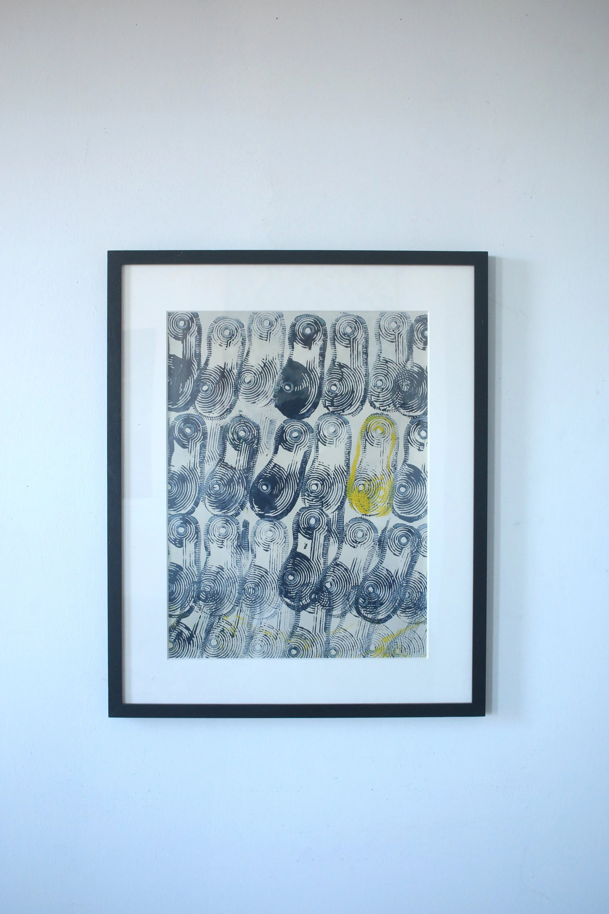 Placement Print I: Gray Brim (Blue Yankee Fitted)