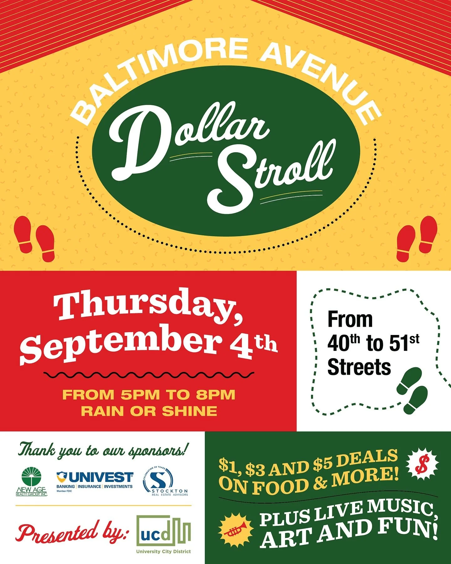 Join Gordon Groom and Pet Care Service today from 5-8pm for the @universitycity #dollarstroll !
RAIN OR SHINE
Come meet the owner and operator of the business! Don&rsquo;t forget your furry friends 🐾 

FREE special treats for all the good pups 🐶 

