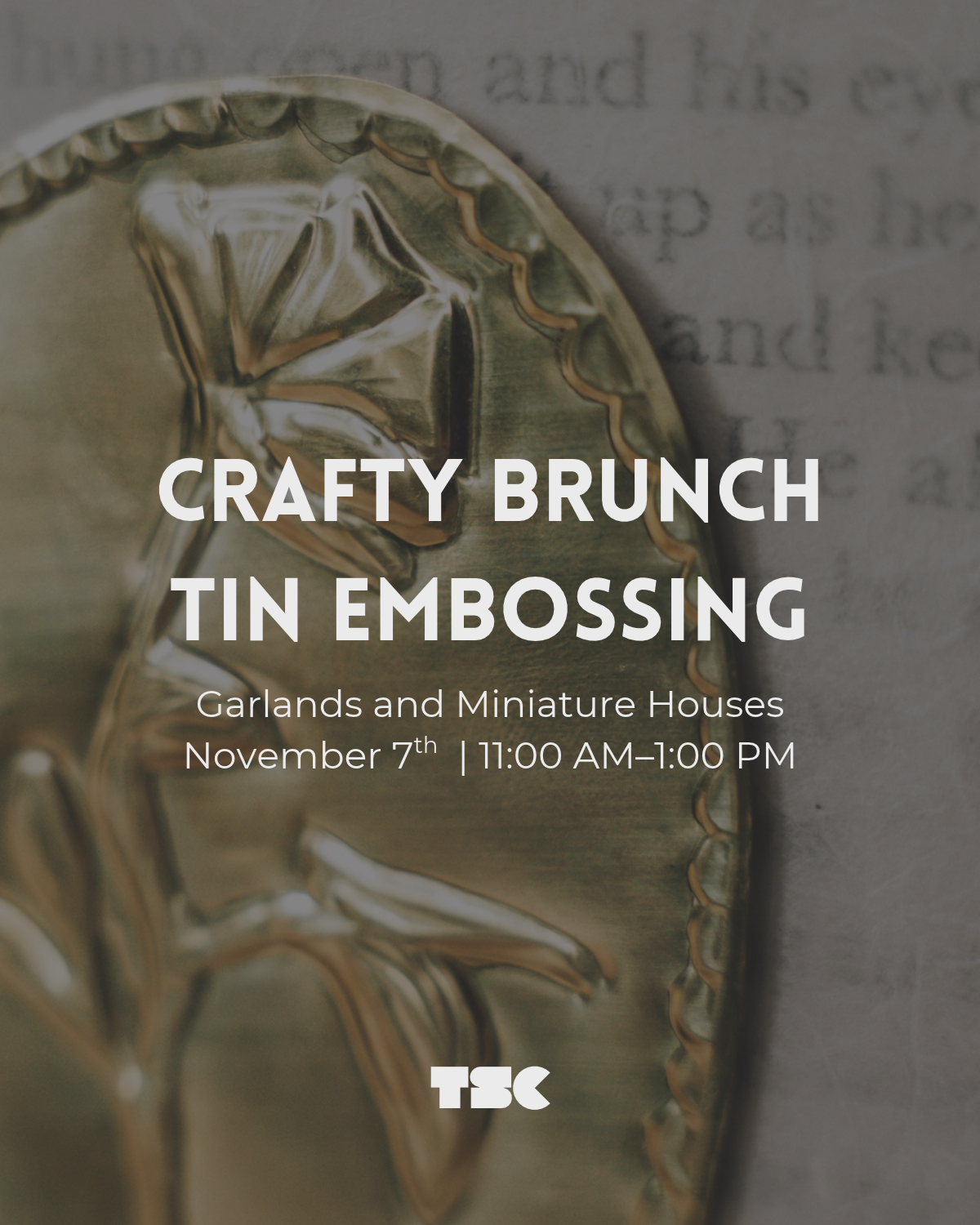 Crafty Brunch: Tin Embossed Garland or Miniature Houses
