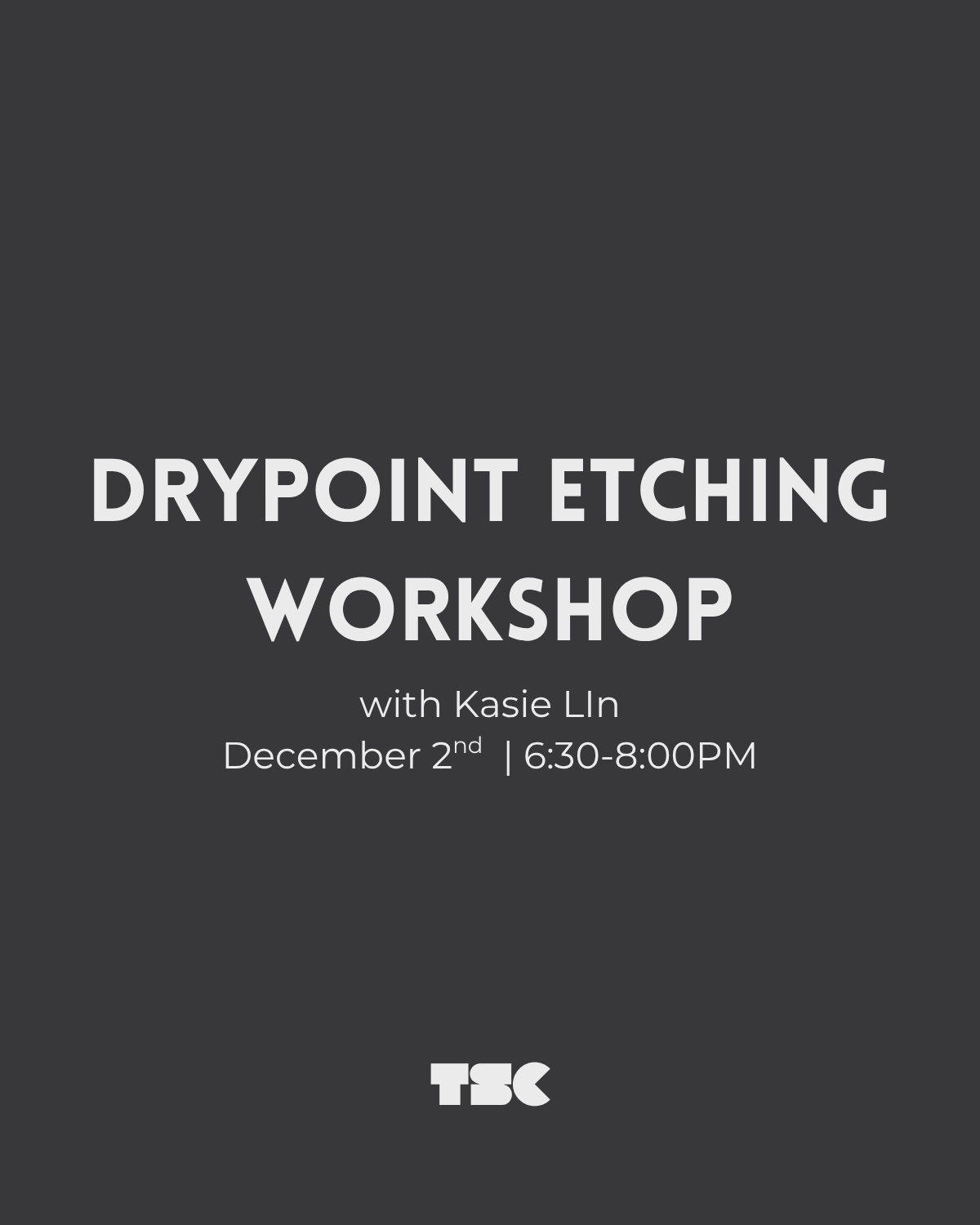 Drypoint Etching Workshop