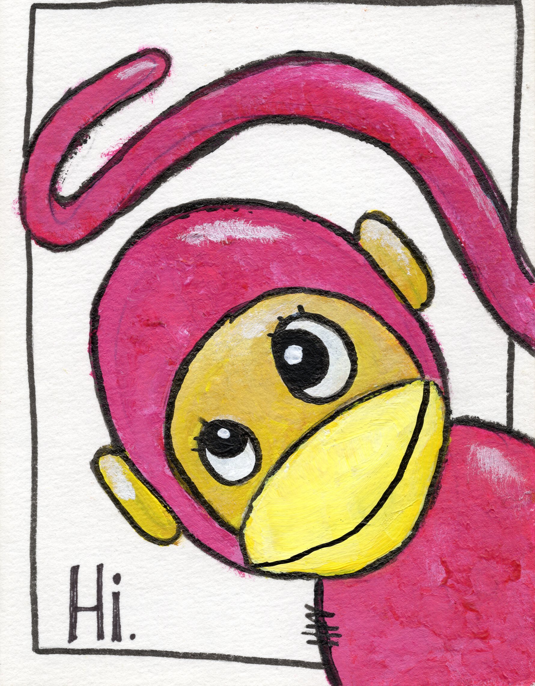 Pink Daddy Monkey Popping Into Frame 400.jpg