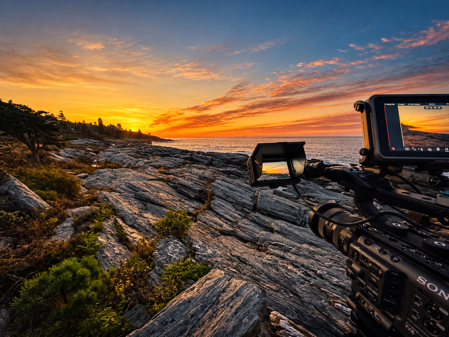 Coastline of Maine, With Sony FX6 Camera.