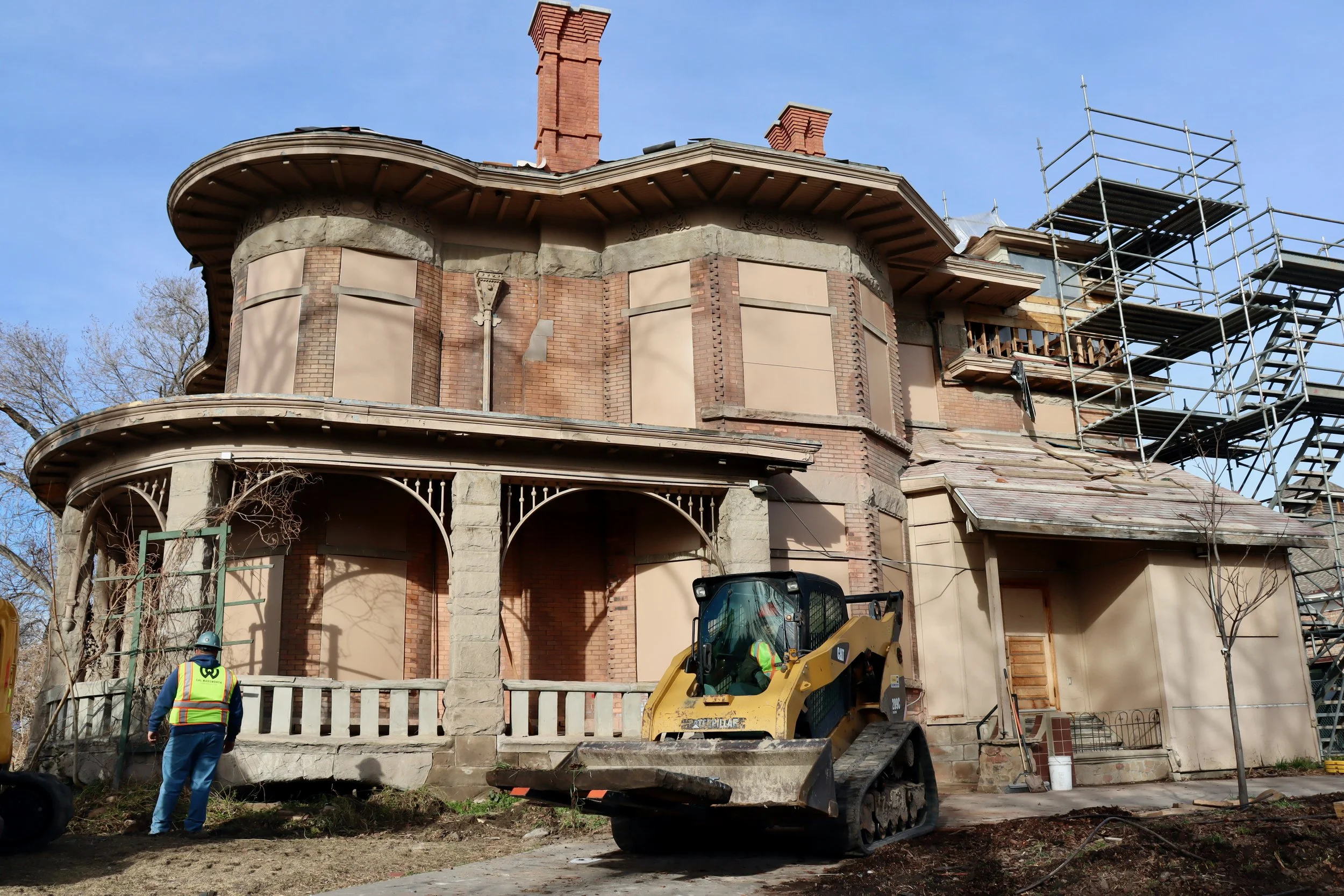Reconstruction continues at historic Fisher Mansion and Carriage House&nbsp;