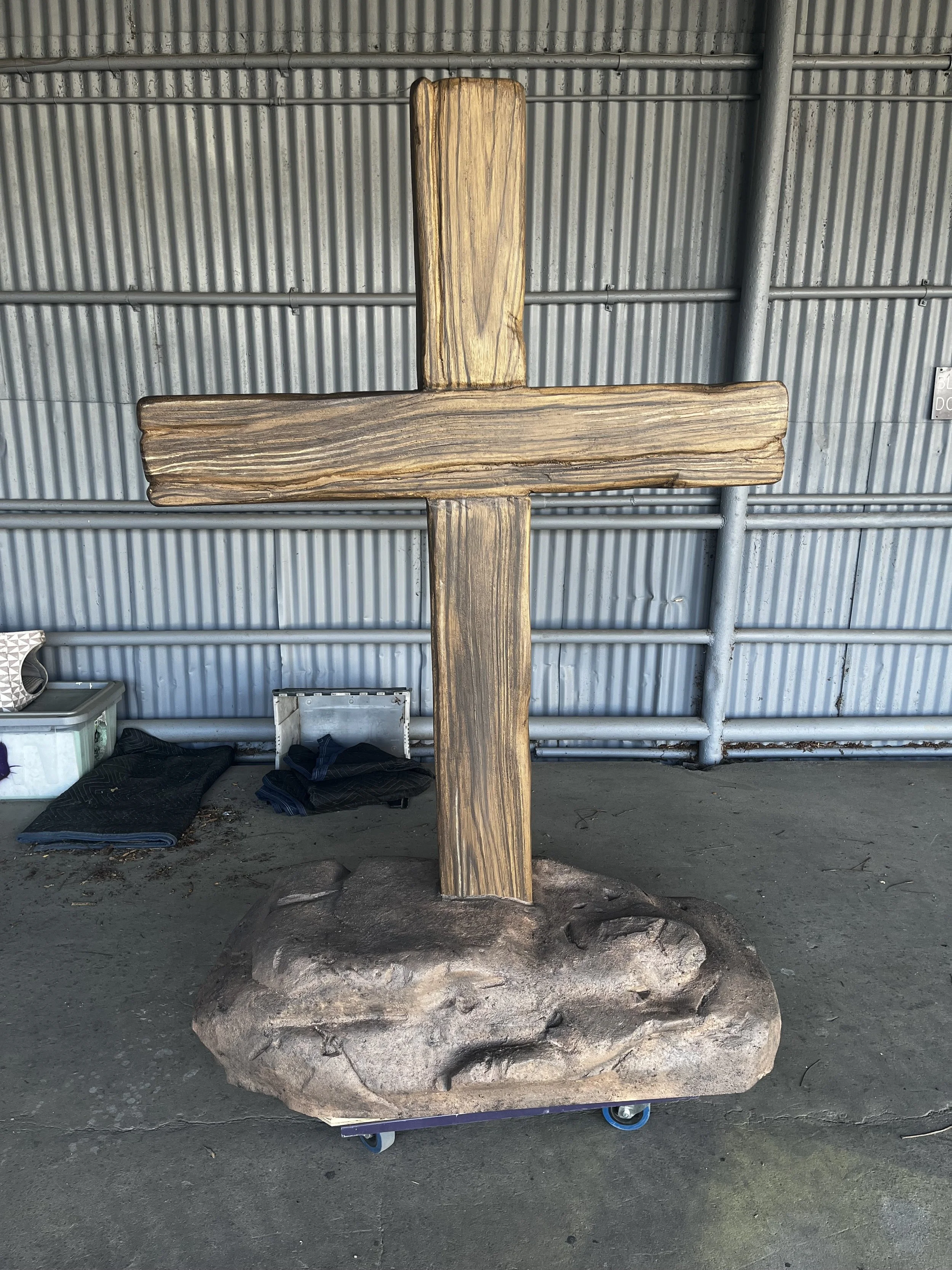 6' Foam Cross and Stone Base for Galilee Missionary Baptist Church for their Easter Mass in Winston-Salem, NC (2026)