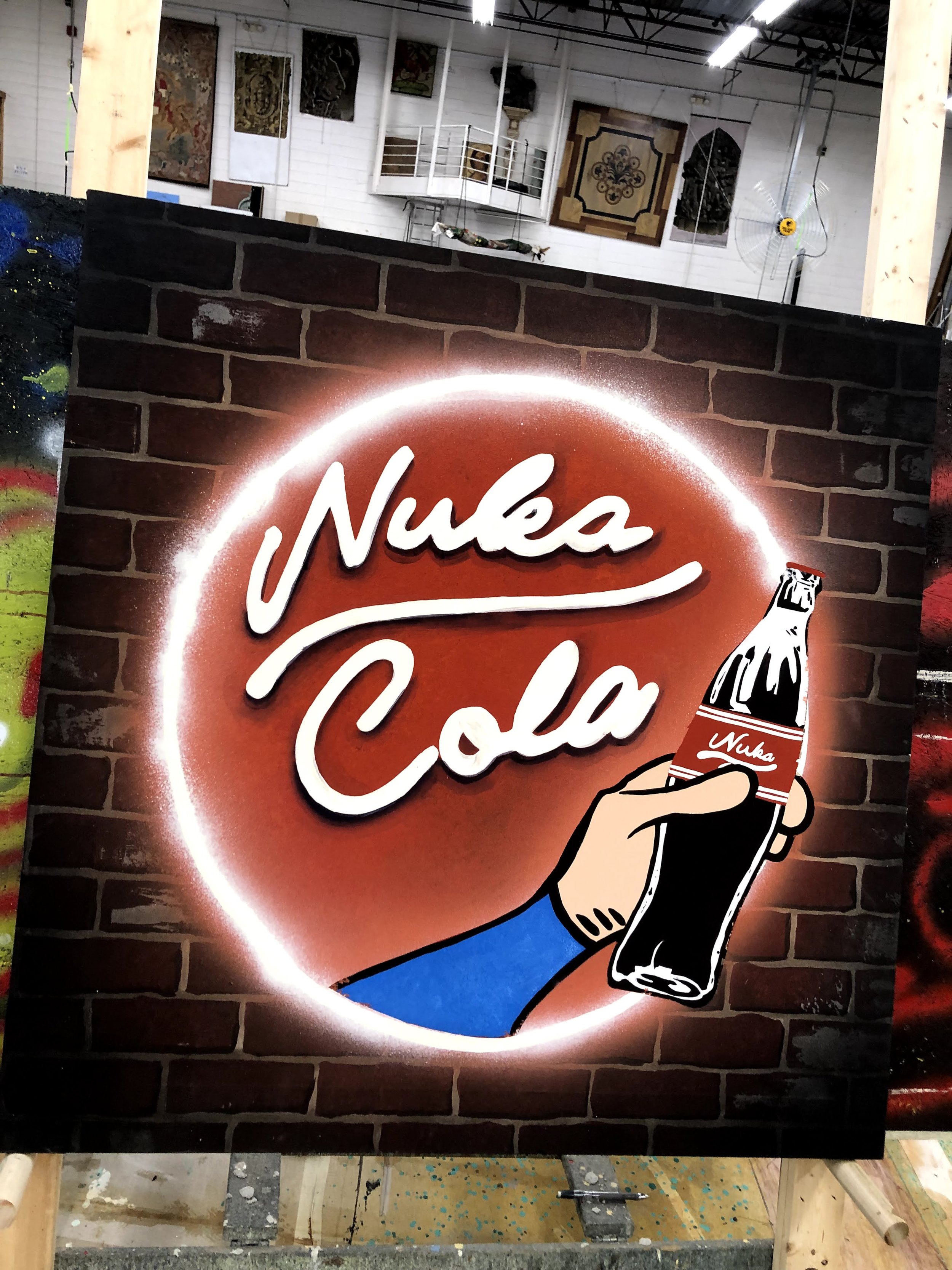 4' x 4' Nuka Cola Sign on Muslin (2022)
