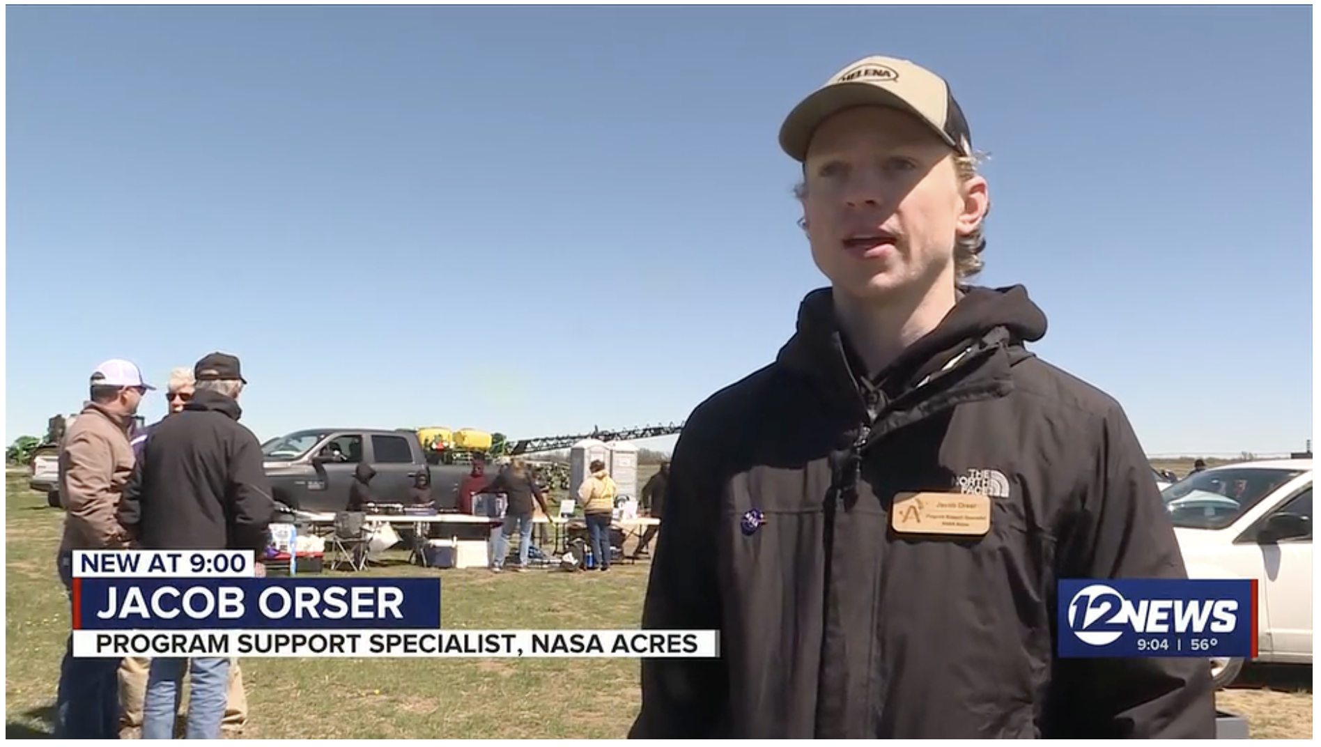 NASA Acres’ Jacob Orser speaks with KWCH  Ag tech field day in Moundridge shows students the future of farming