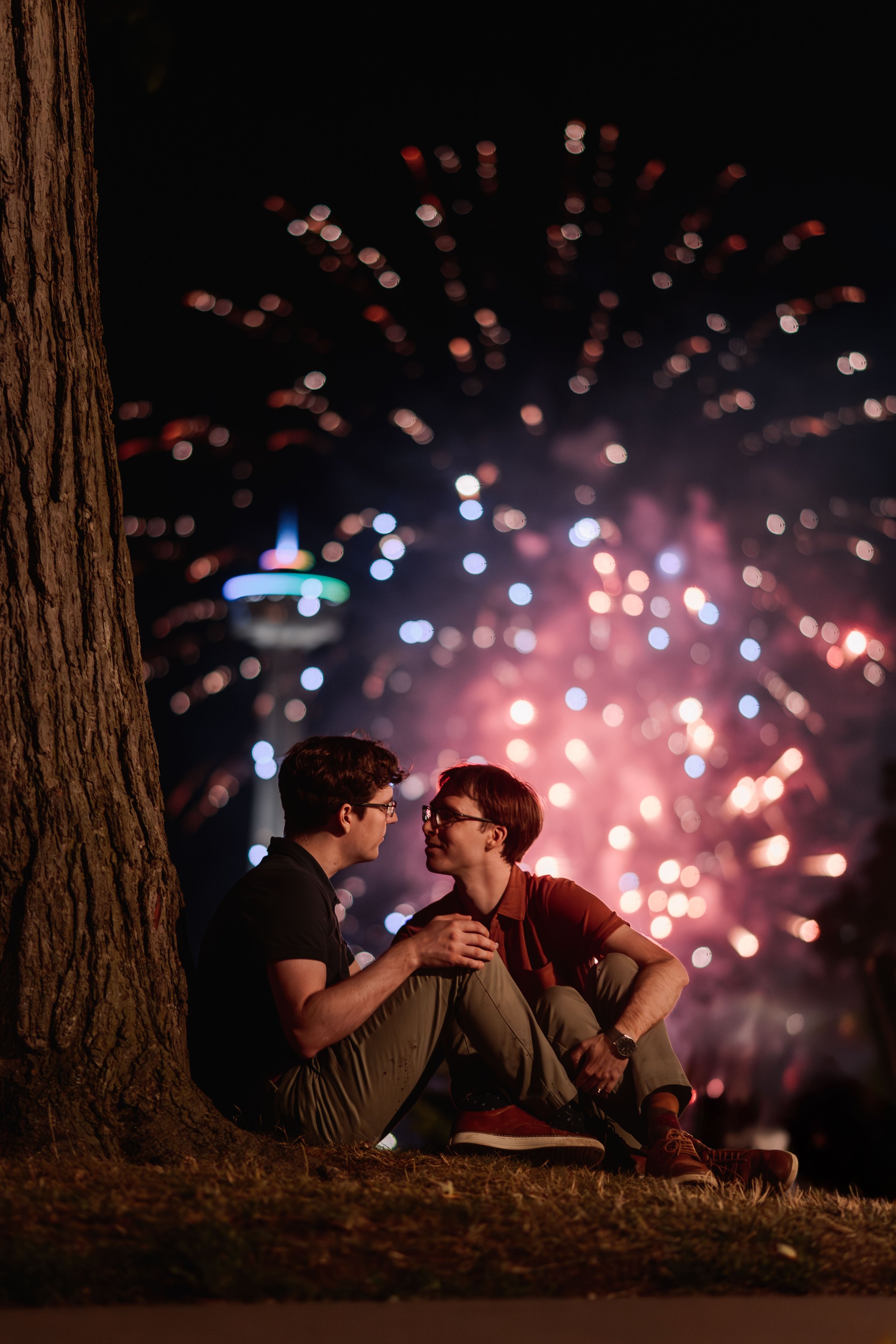 Niagara Falls NY engagement session with fireworks