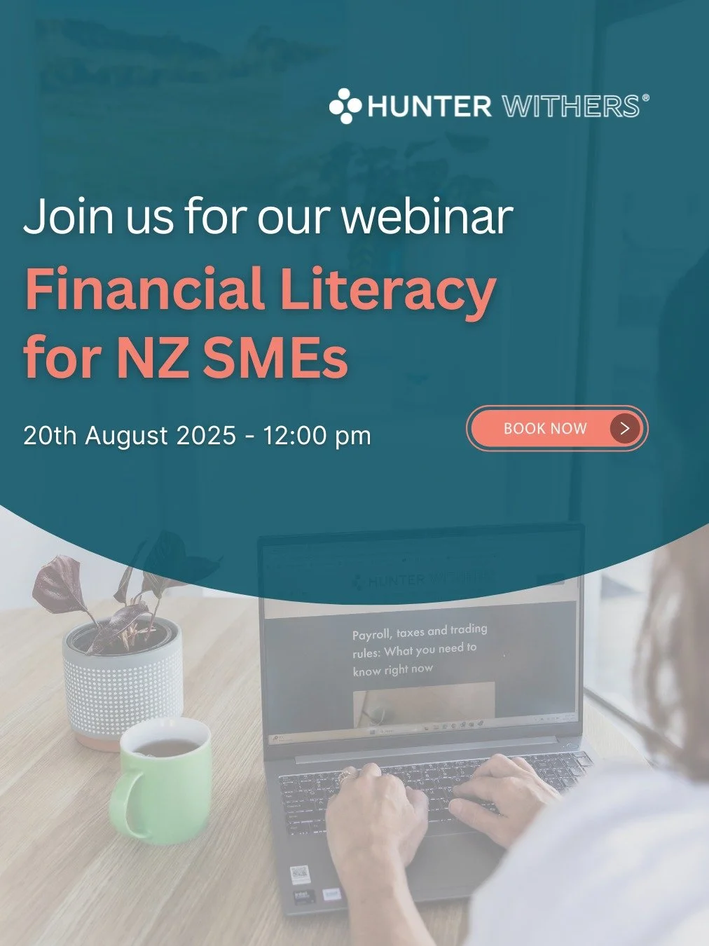 Join us for a free mini webinar - Financial Literacy for SMEs (Finance Made Simple), designed to equip small businesses with the knowledge and tools to make confident financial decisions.
 
When: Wednesday 20th August, 12:00pm 

What we'll cover: 
&b