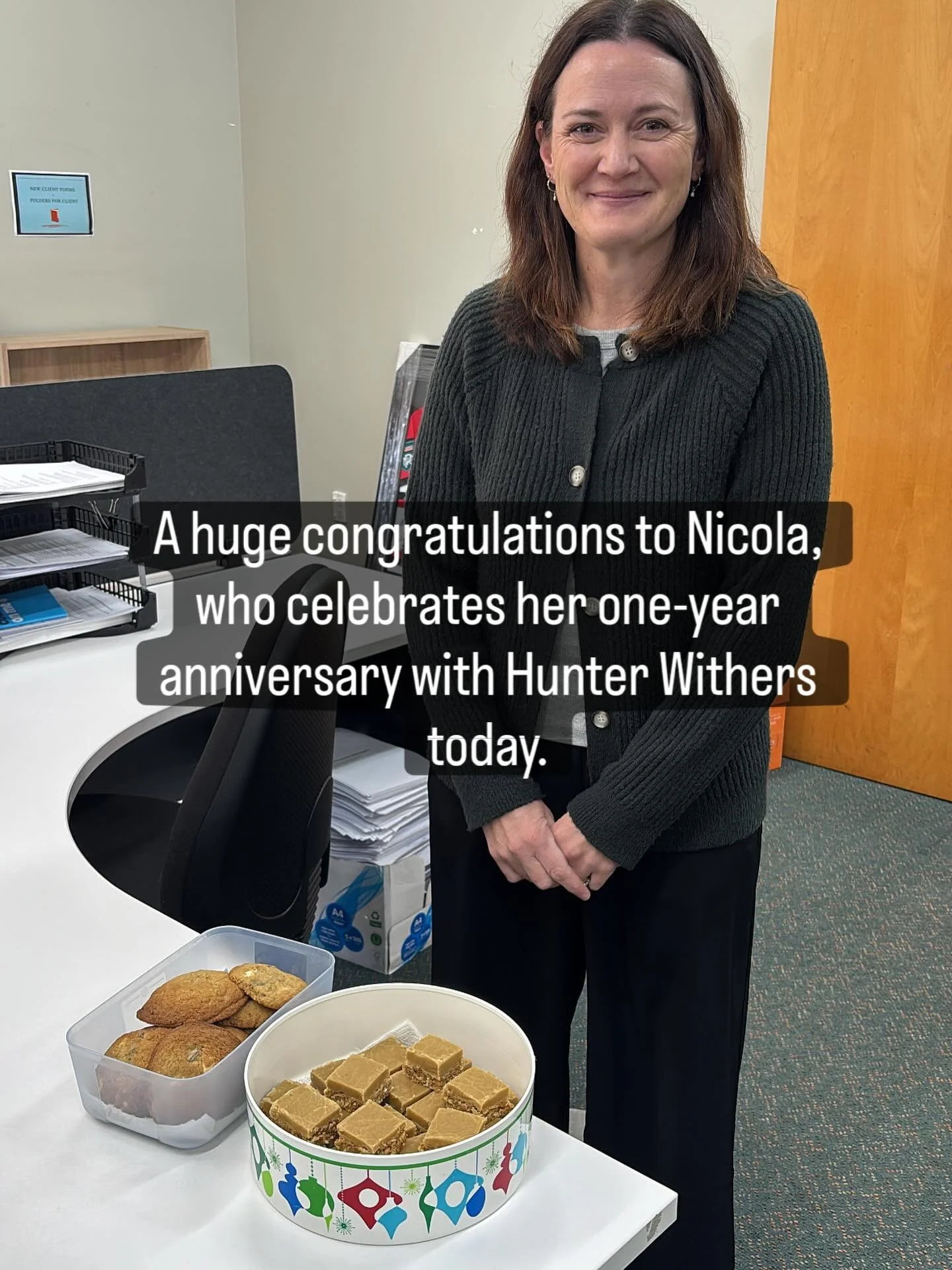 Nicola has been a fantastic addition to our team over the past year, and we are incredibly grateful for her hard work and dedication. To mark the occasion, she also treated us all to some wonderful baking this morning! @ermensnicola