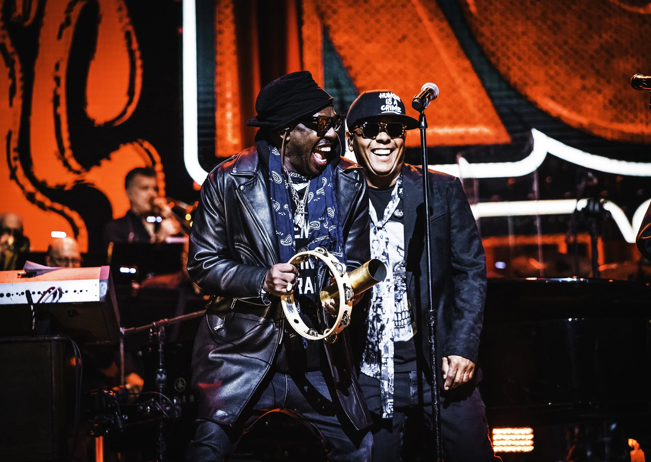 IN THE STARS: STEVE JORDAN AND IVAN NEVILLE ENJOYING THE FINALE OF LOVE ROCKS.
