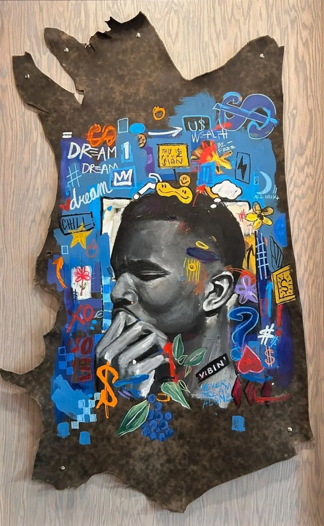 “Blundstone” 36x62in Acrylic and Oil Pastel on Canvas