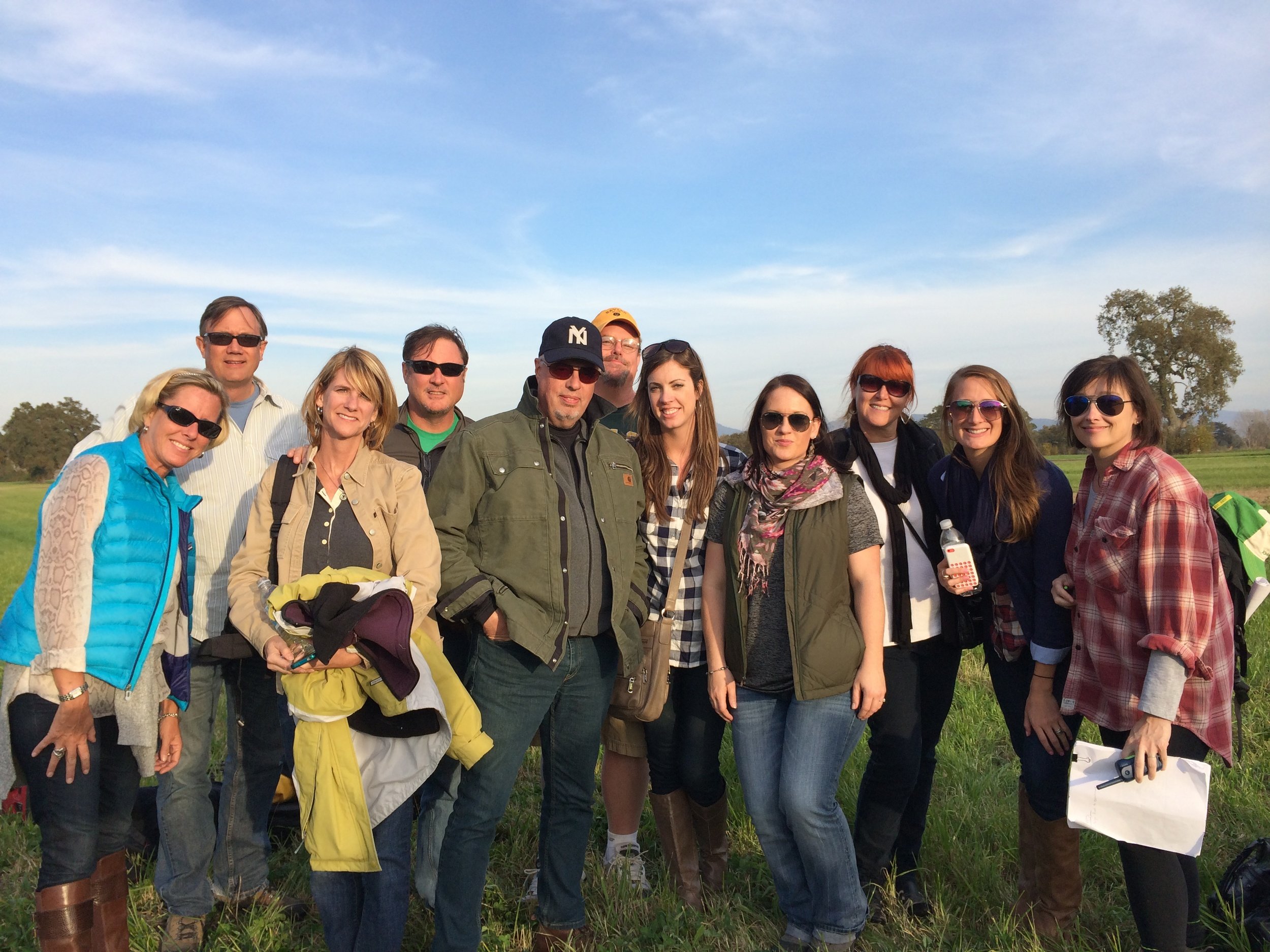 John Deere clients and agency on location.