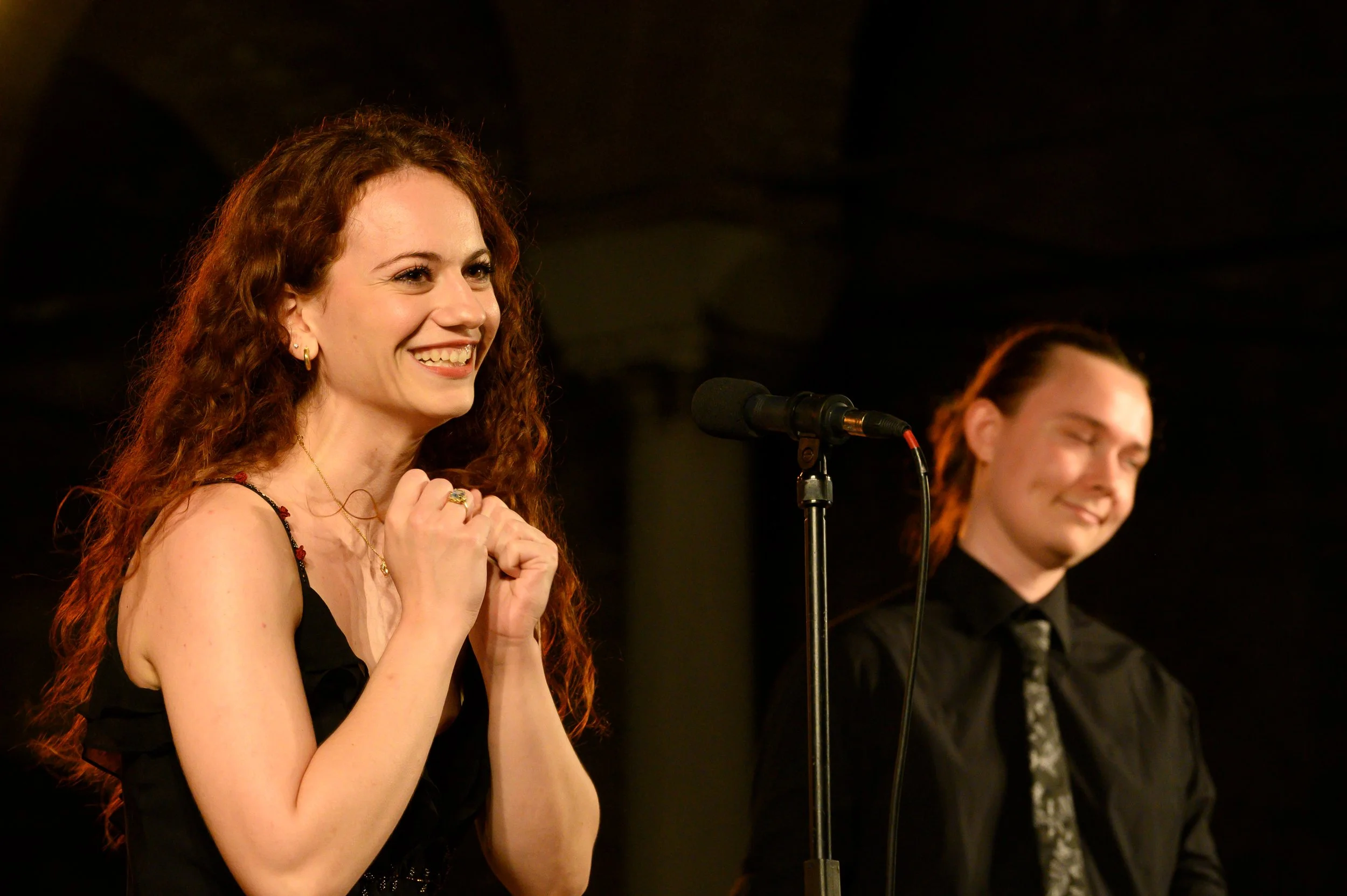 Arianna singing "Rosina" in scenes from Rossini's IL BARBIERE DI SIVIGLIA with Classic Lyric Arts. Photo courtesy of Stefano Martini. Featuring baritone Kevin Douglas as Figaro.