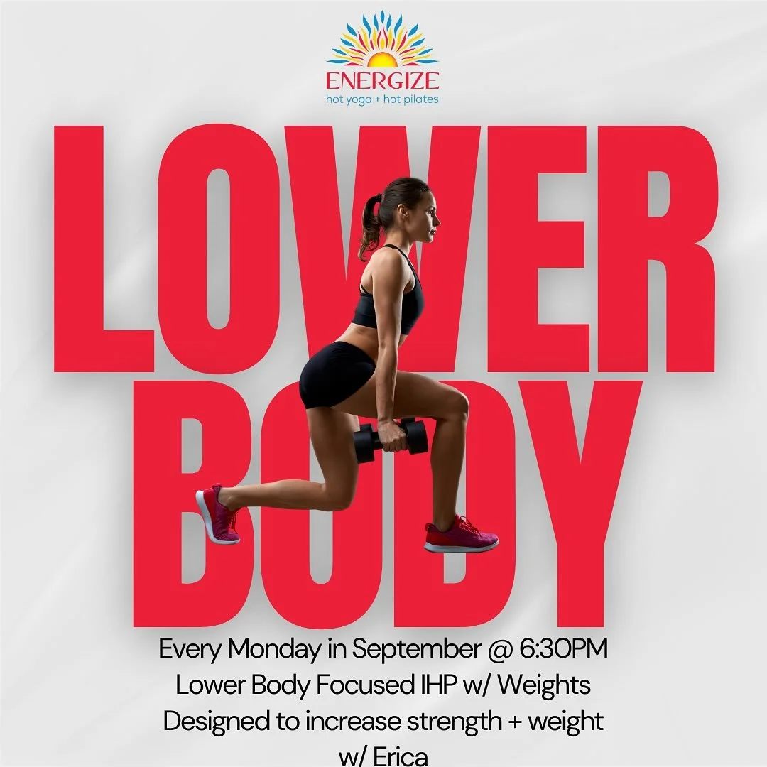 Something fun is coming! 🏋️🦵🏼 
Join Erica every Monday night at 6:30pm in September for the same lower body focused workout using weights. Yes, this is still our classic Inferno Hot Pilates class, but with the bonus of a leg focus AND the opportun
