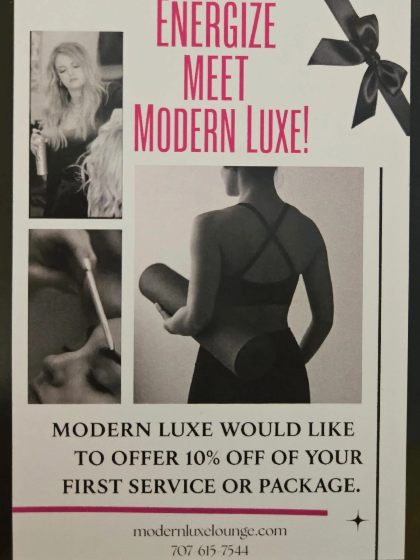 Energize community- meet our new neighbor! 👋🏼 
Modern Luxe Lounge is a full service beauty destination. They offer makeup artistry (bridal, events), hair, aesthetics (teeth whitening, spray tans, Botox), and personalized lessons in a modern, empowe