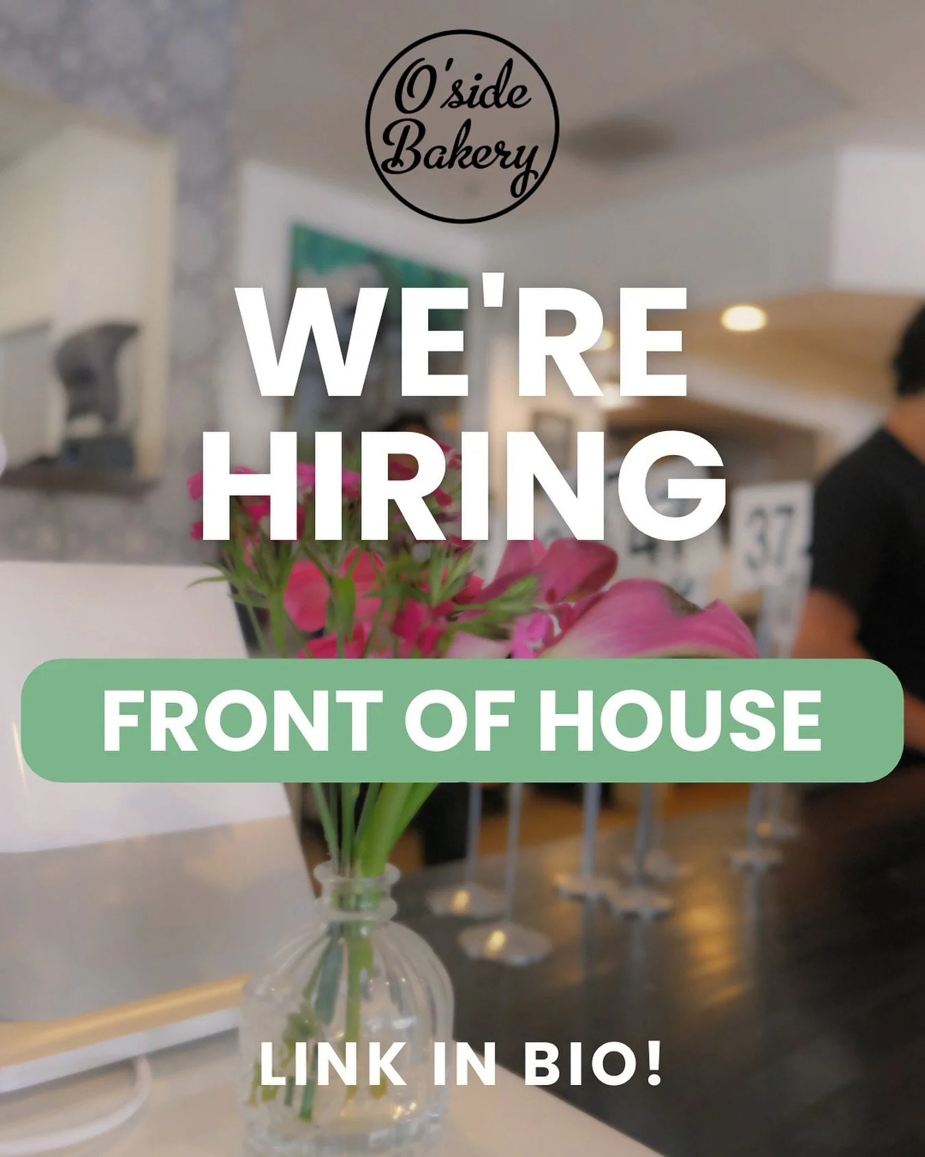 Join our Front of House Team 🤗

We&rsquo;re hiring for a reliable, hardworking, and friendly individual to become part of our team!
If you&rsquo;re someone who enjoys working with others we&rsquo;d love to hear from you!

✨Experience preferred 
✨Ope