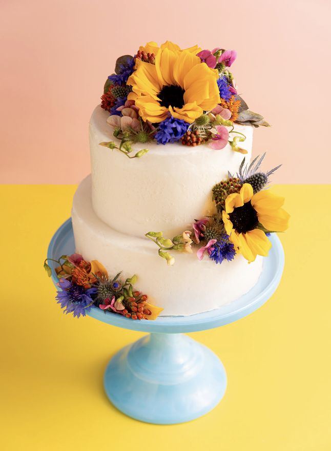 cake with flowers