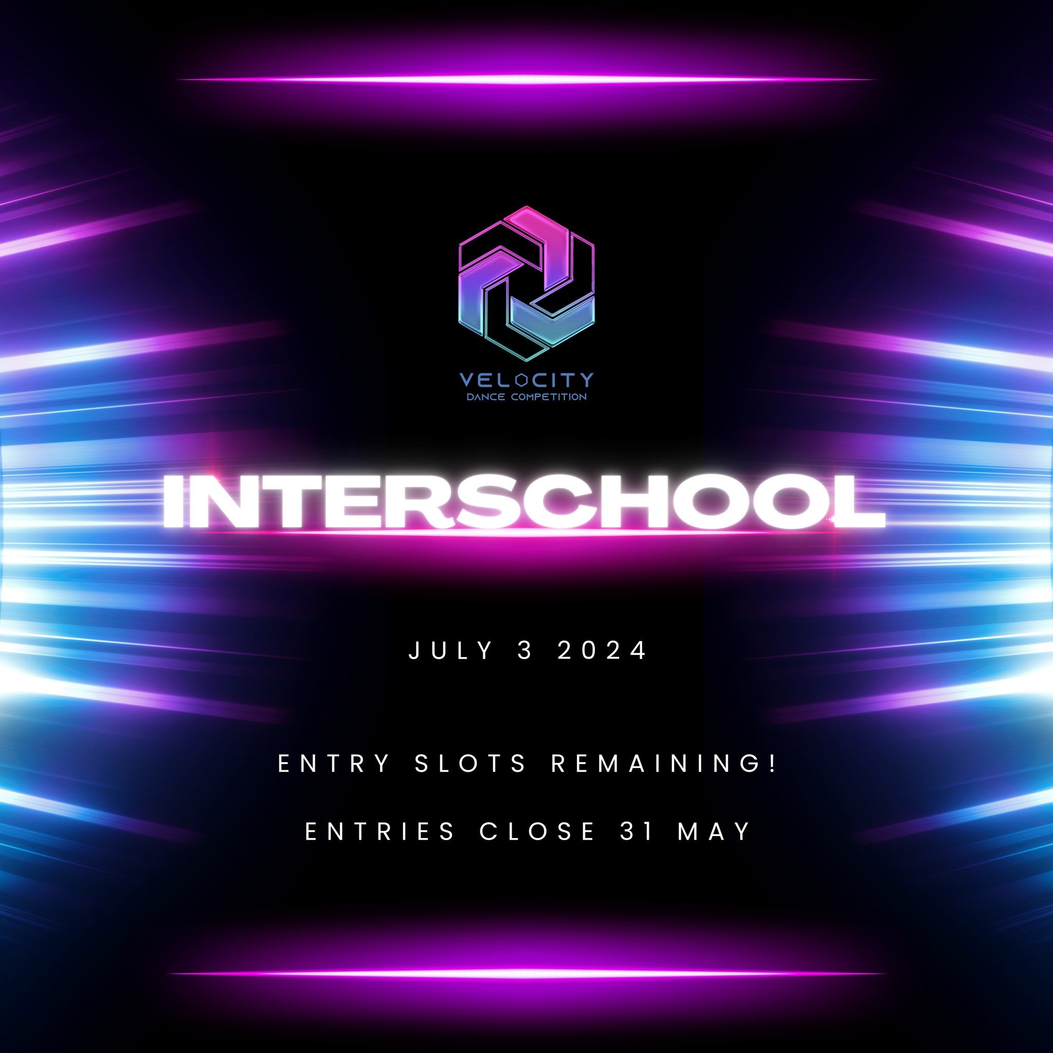 Our INTERSCHOOL EVENT is soon approaching!

We are super excited to be holding this event again this year! Back at Due Drop Events Centre. 

Schools with dancers above Year 7 all the way through to Year 13 can join us! Soloist and Duo Performers are 