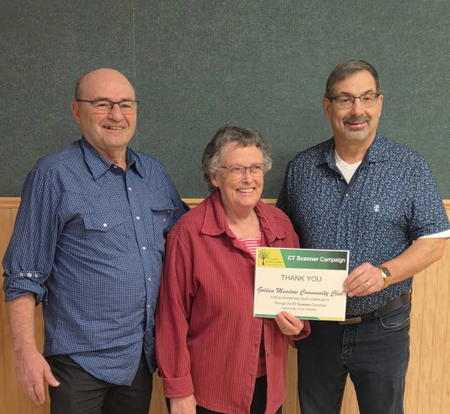 Thank You, Golden Meadow Community Club