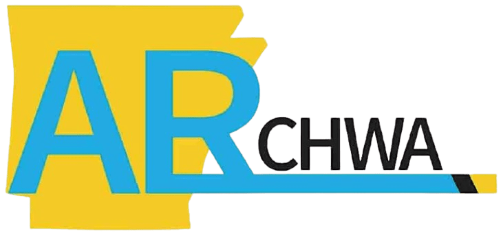 Logo with the text 'AR CHWA' in large blue and black letters over a yellow background.