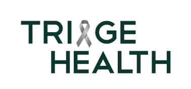 TRIAGE HEALTH logo with a gray awareness ribbon between the words
