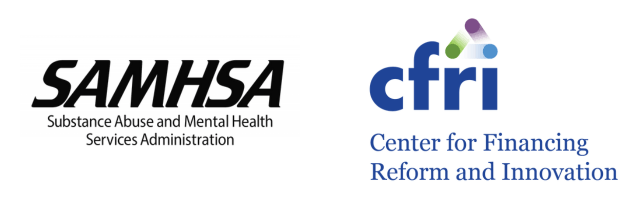 Logos of SAMHSA and CFRI on a white background.