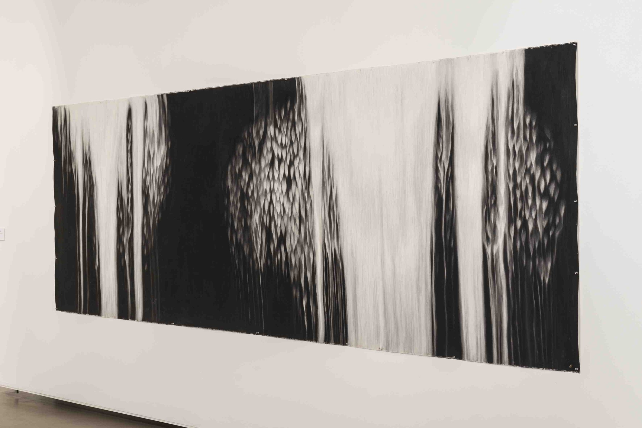 'The Soul Remembers'. Charcoal and Pastel on Paper, 5.5m x 1.5m