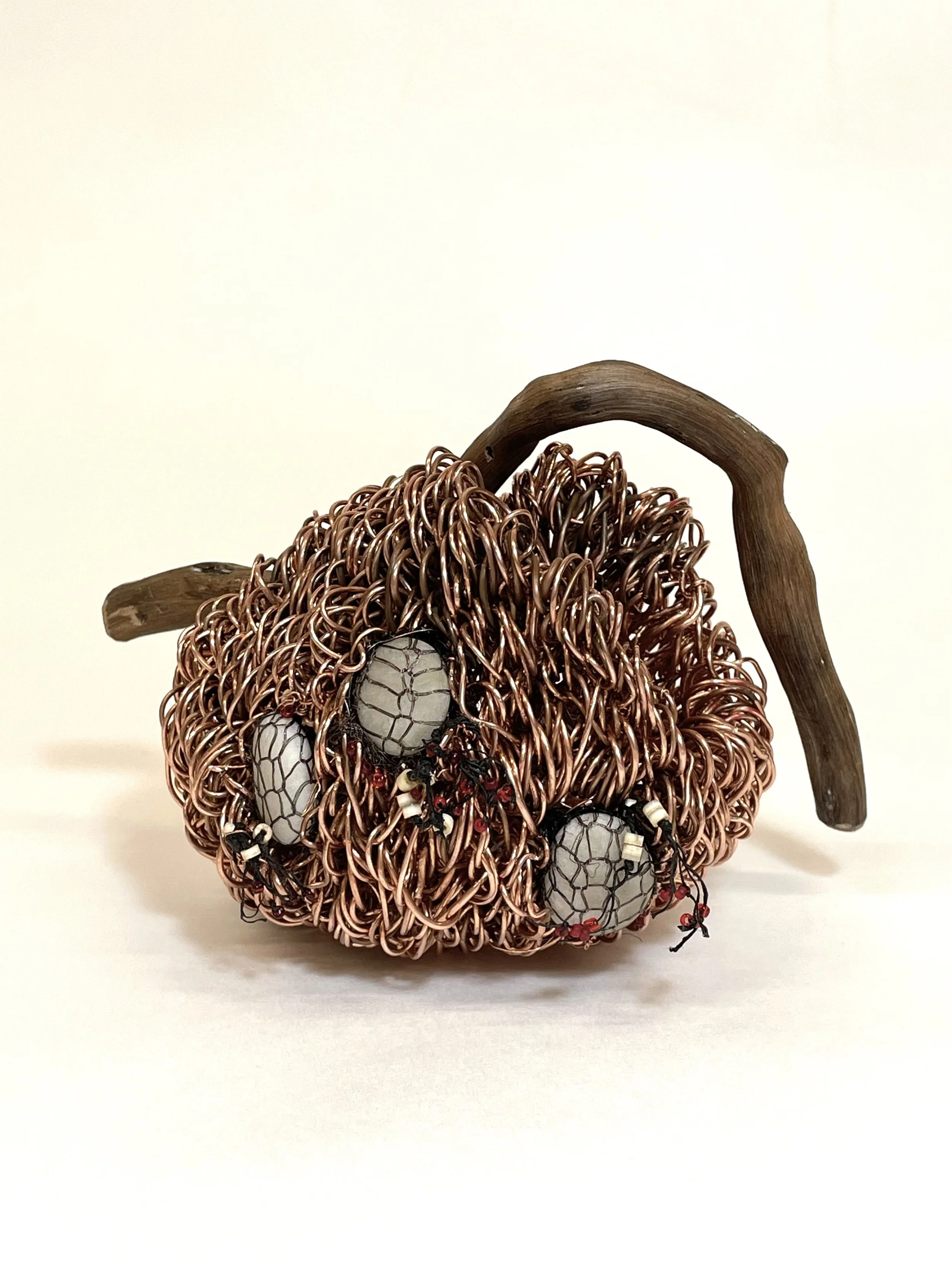 'To Be Kept Within' - Woven Copper & Casuarina Root Sculpture