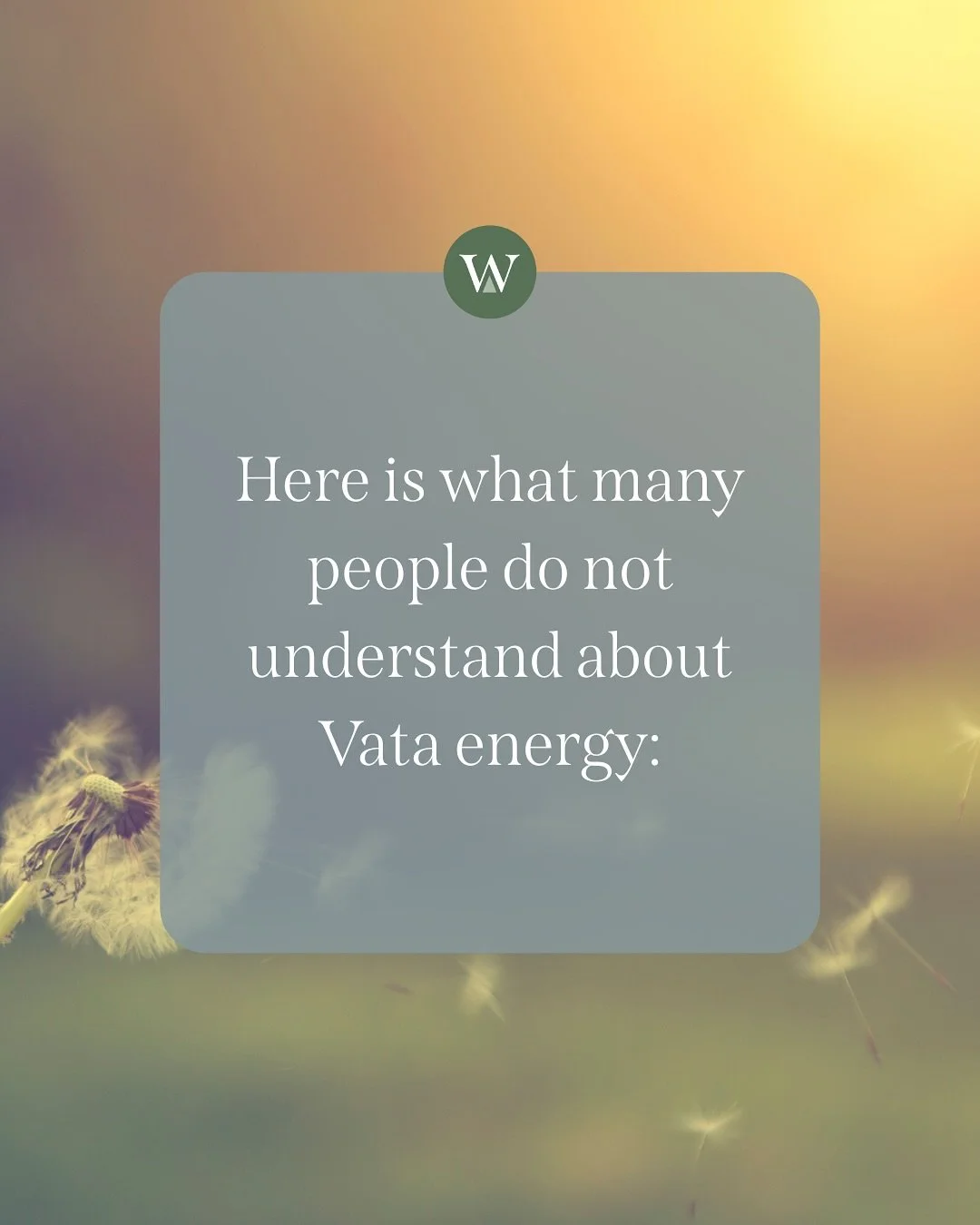Openness needs grounding. Sensitivity needs steadiness. Creativity needs rhythm.

When you anchor your energy through warmth, routine, nourishment, and breath during Vata season then your gifts become amplified instead of overwhelming. You feel spaci