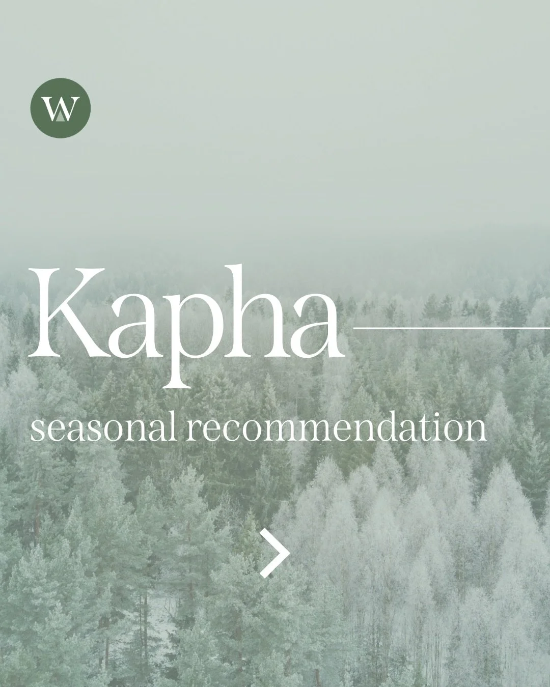 Kapha season is naturally cold, damp, heavy, and slow. Those same qualities can show up in the body as sluggish digestion, loss of motivation, congestion, or feeling &ldquo;stuck.&rdquo;

Ayurveda&rsquo;s golden rule is:
Opposites balance.

So, when 