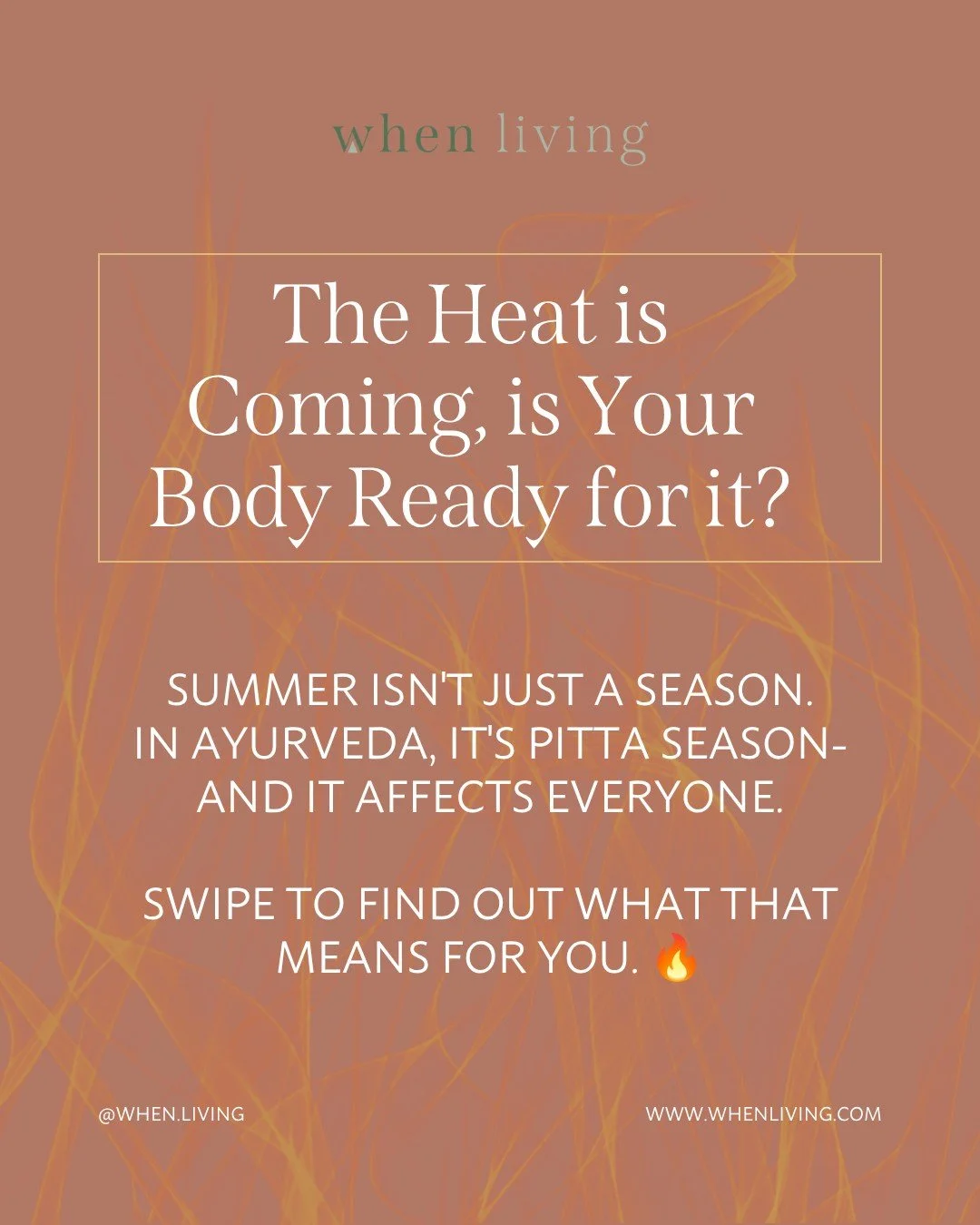 Summer isn't just a season - in Ayurveda, it's Pitta season. And it affects everyone. 🔥

Pitta is the dosha of fire and transformation. In balance: sharp, focused, driven. Out of balance: inflamed, irritable, burned out.

Here's what most people don
