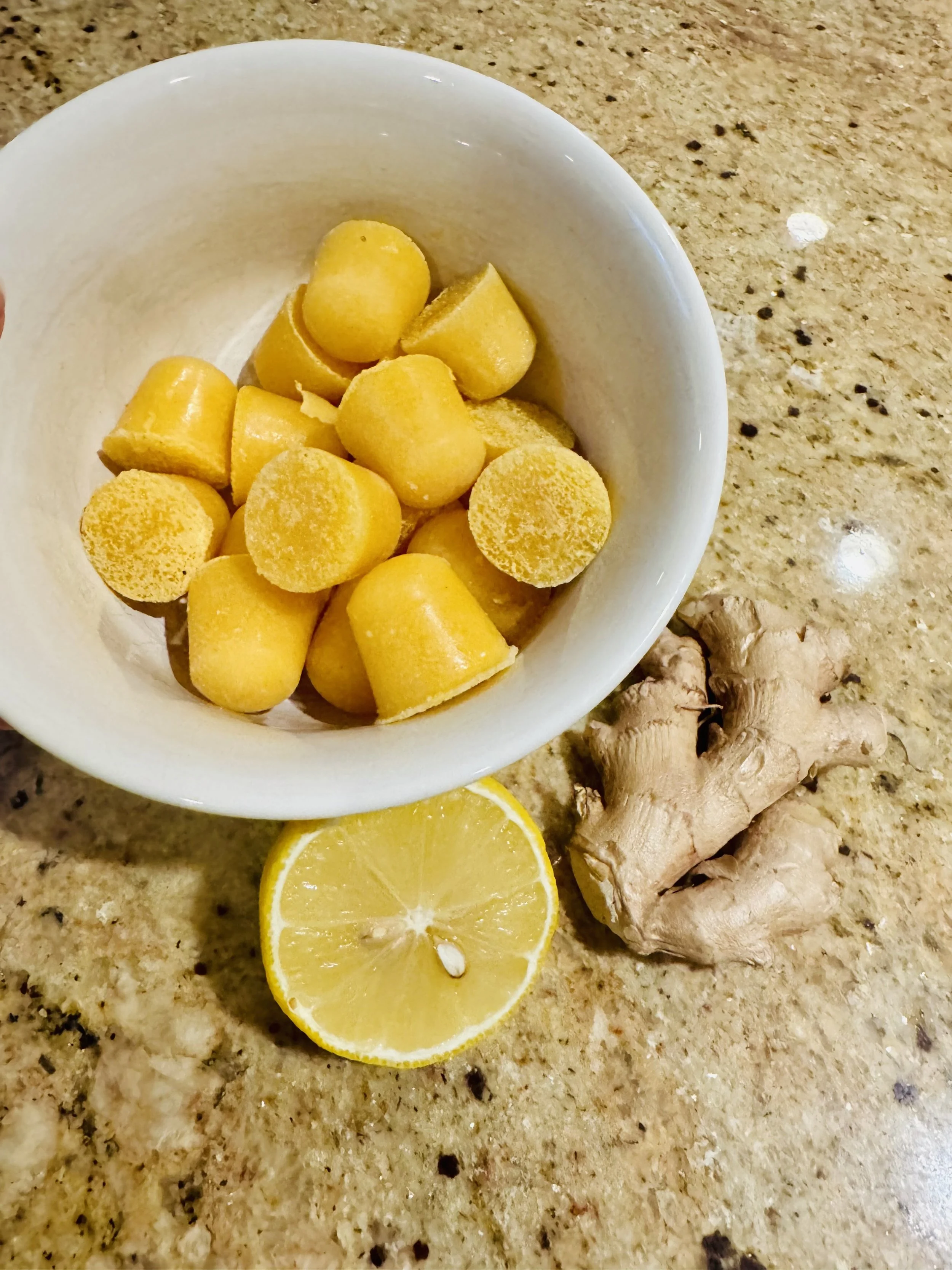 Lemon Ginger Ice Cubes