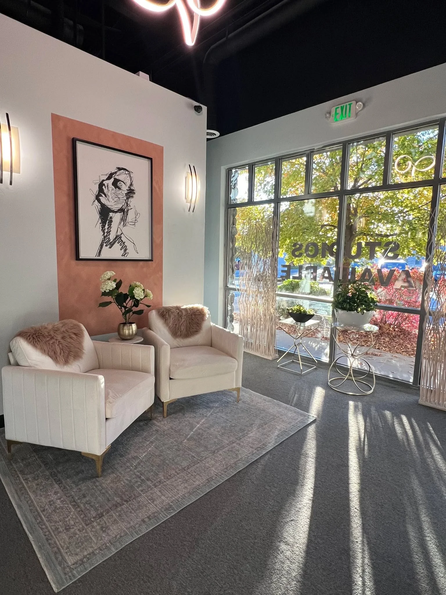 There&rsquo;s something special about the way the afternoon sun filters through the salon &mdash; the light dancing between the fall leaves, the Monument glowing in the distance. 🍂☀️

It&rsquo;s a quiet reminder that change can be beautiful. 

Just 