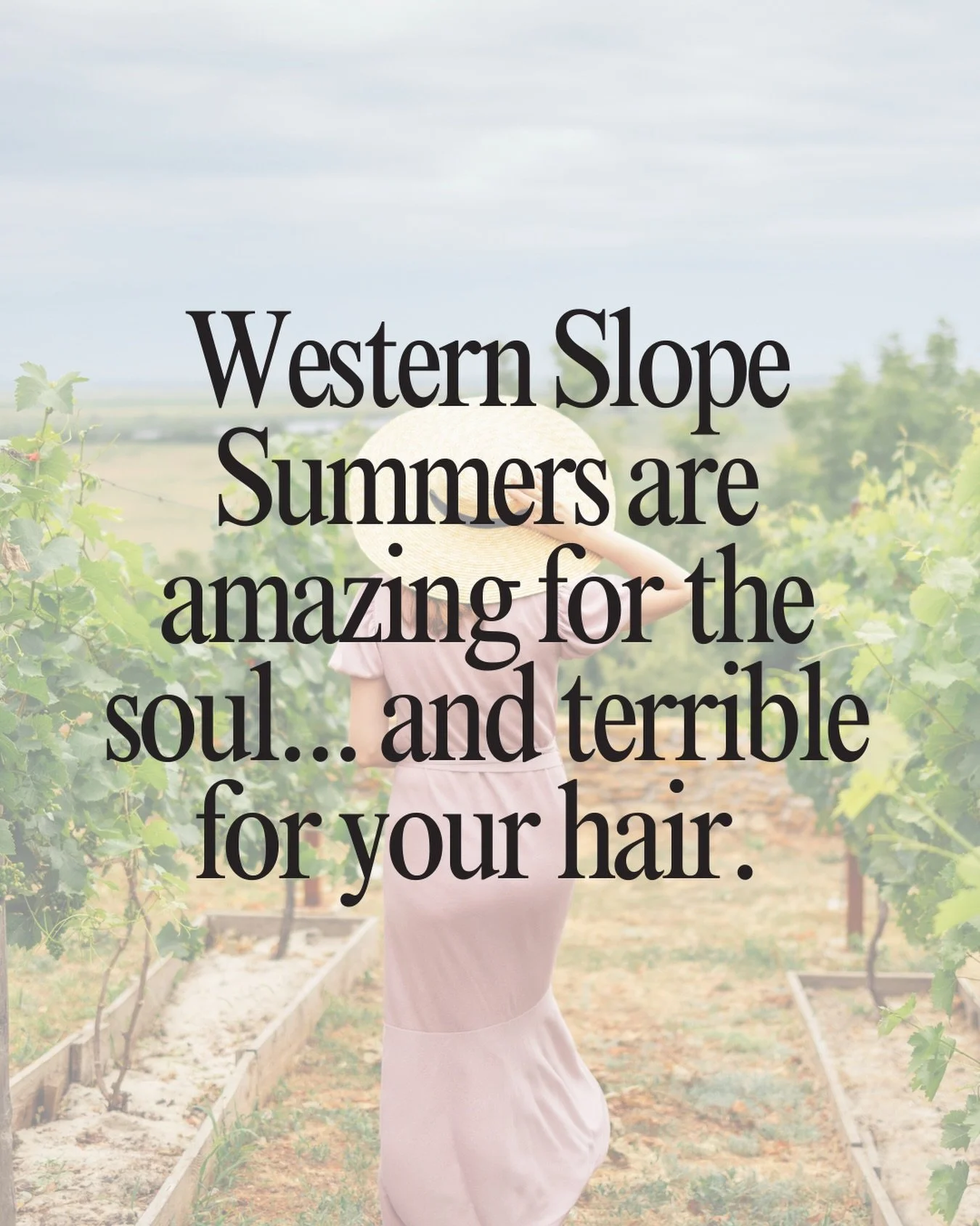 ☀️ Western Slope summers are hard on hair.

Between the dry climate, intense UV exposure, river days, pool days, monument adventures, and everything in between, it&rsquo;s no surprise that hair starts feeling dry, brittle, and faded by August.

My 3 